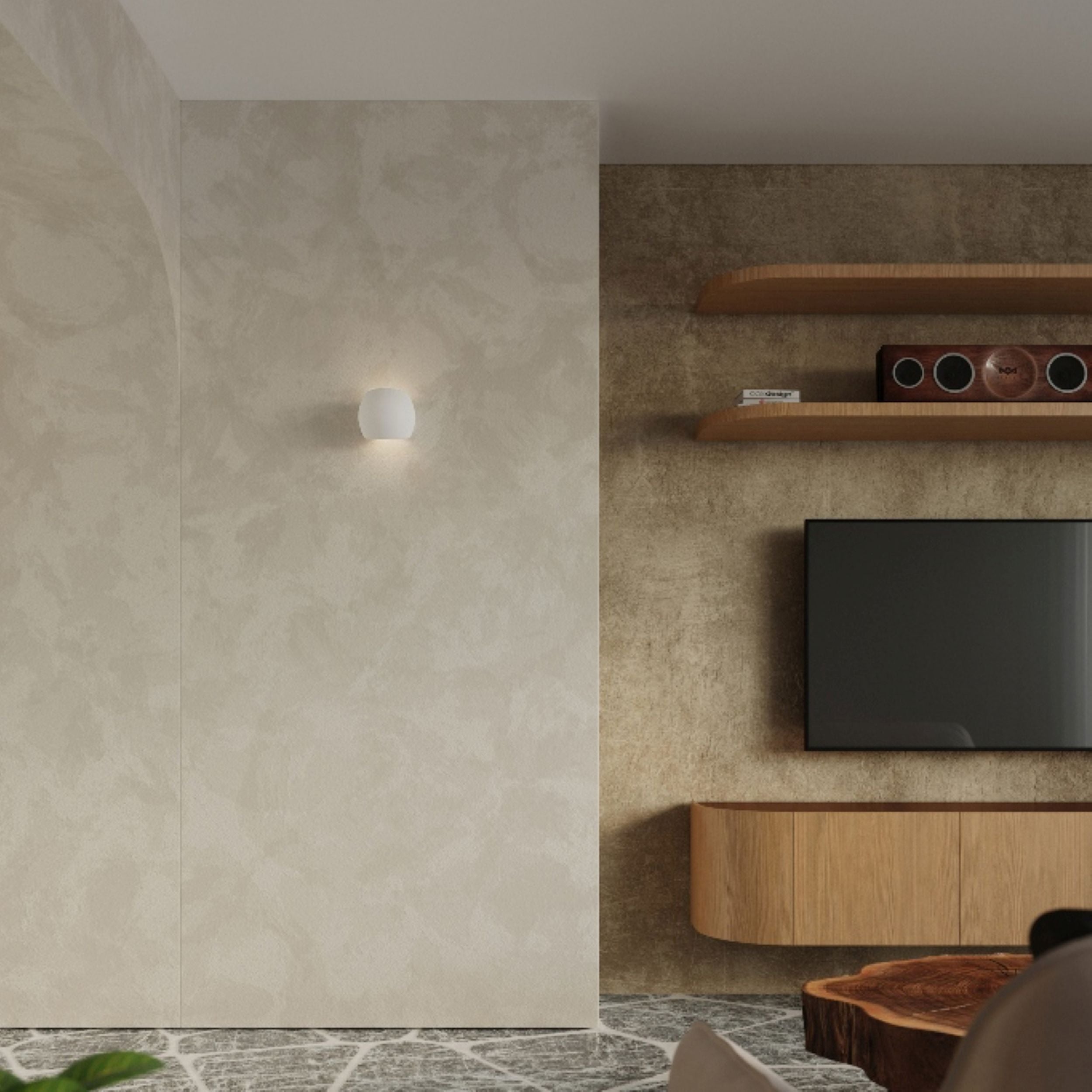 Kinkiet Debesis ceramiczny biały