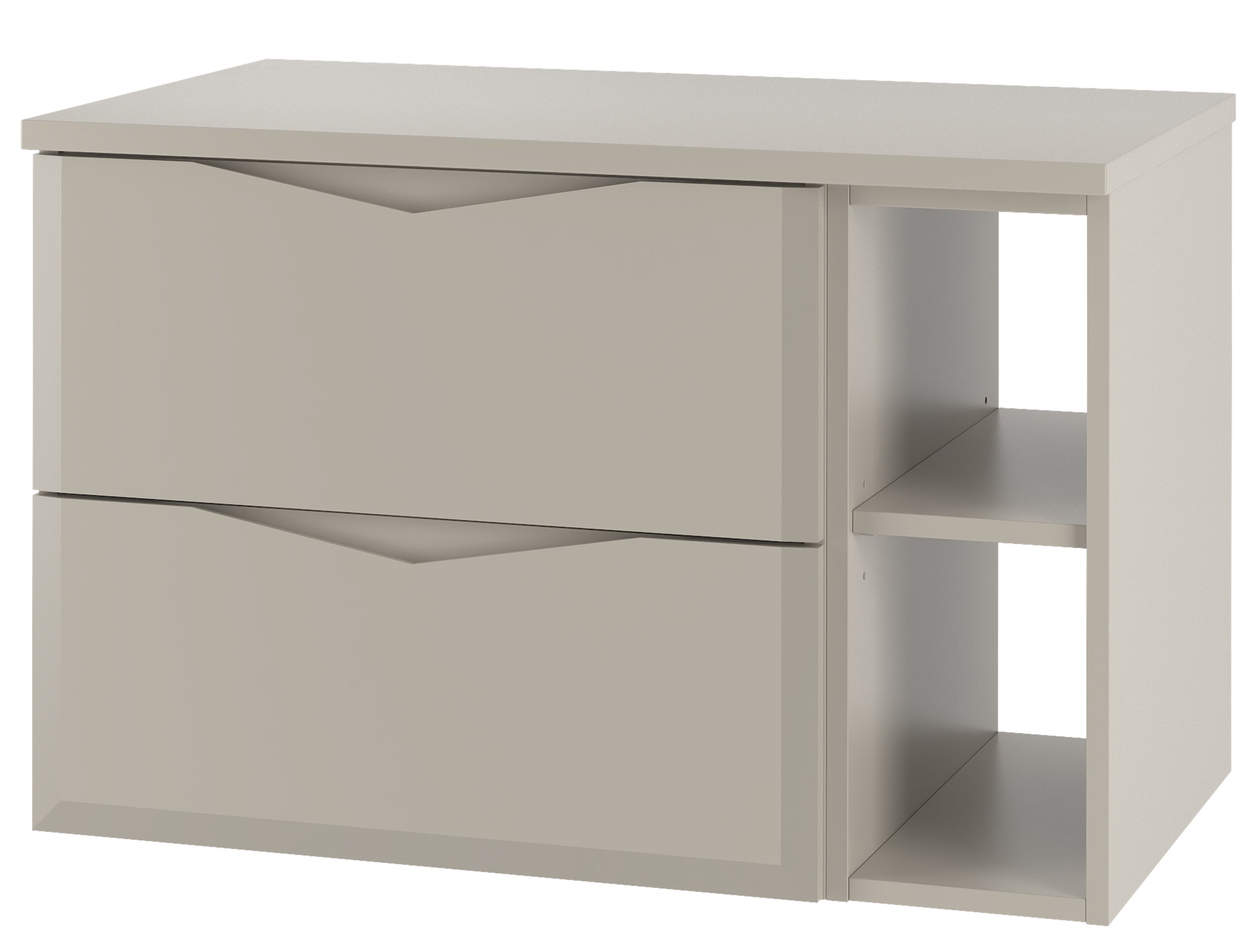 Szafka łazienkowa Delica z blatem i półkami 80 cm szary beż