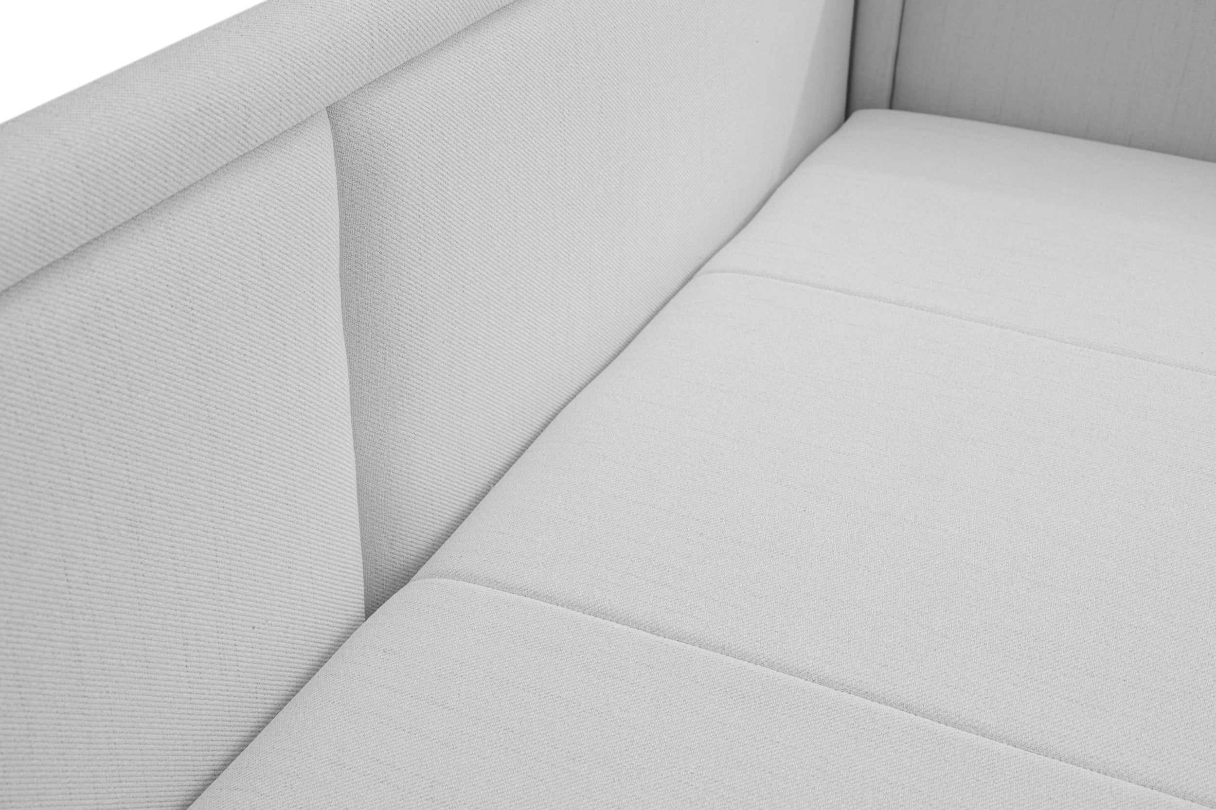 Łóżko wysuwane dwuosobowe Caprili jasnoszare plecionka uniwersalne