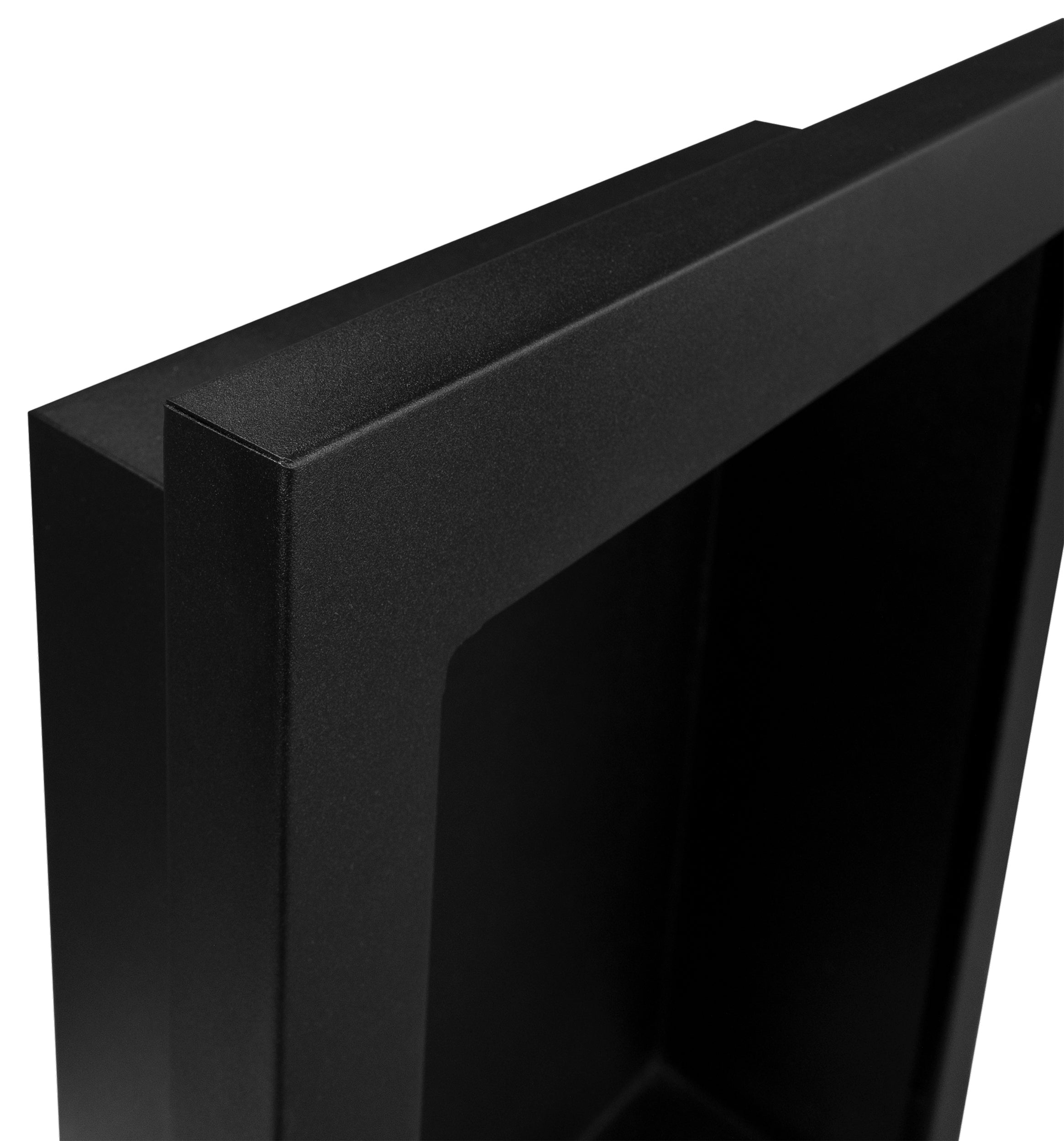 Biokominek wiszący z możliwością zabudowy Diverall 61x39 cm czarna stal
