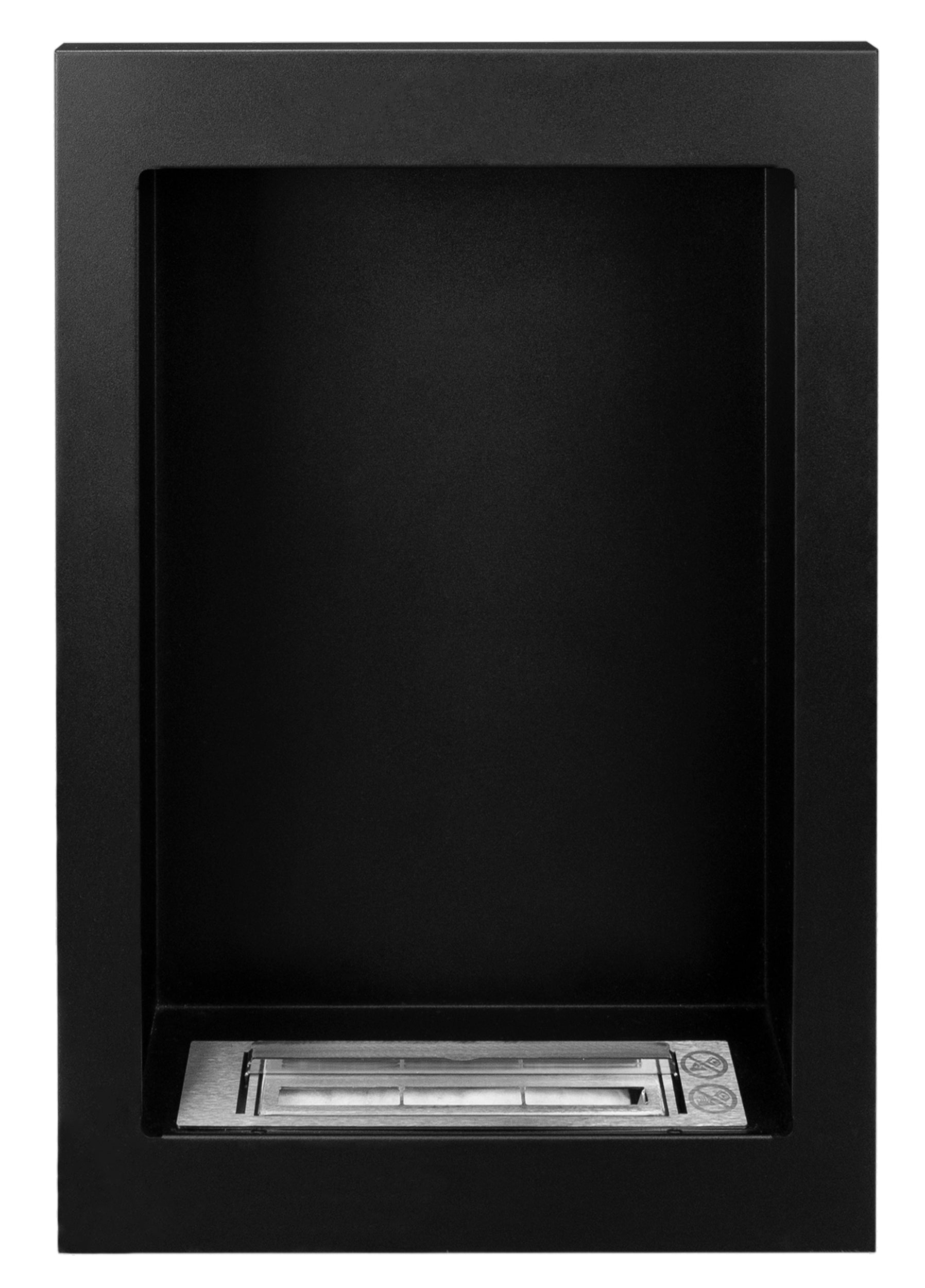 Biokominek wiszący z możliwością zabudowy Diverall 61x39 cm czarna stal