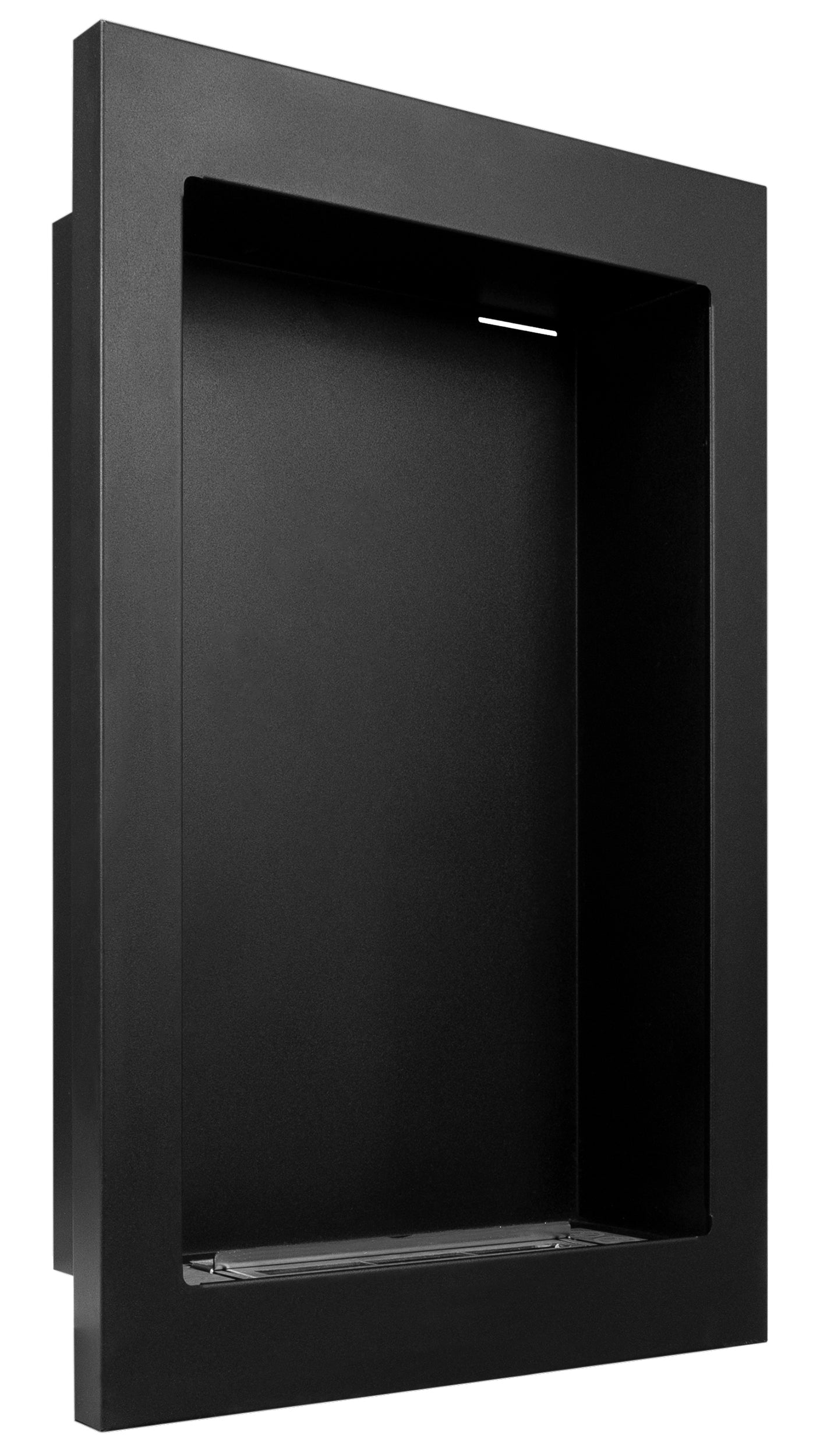 Biokominek wiszący z możliwością zabudowy Diverall 61x39 cm czarna stal