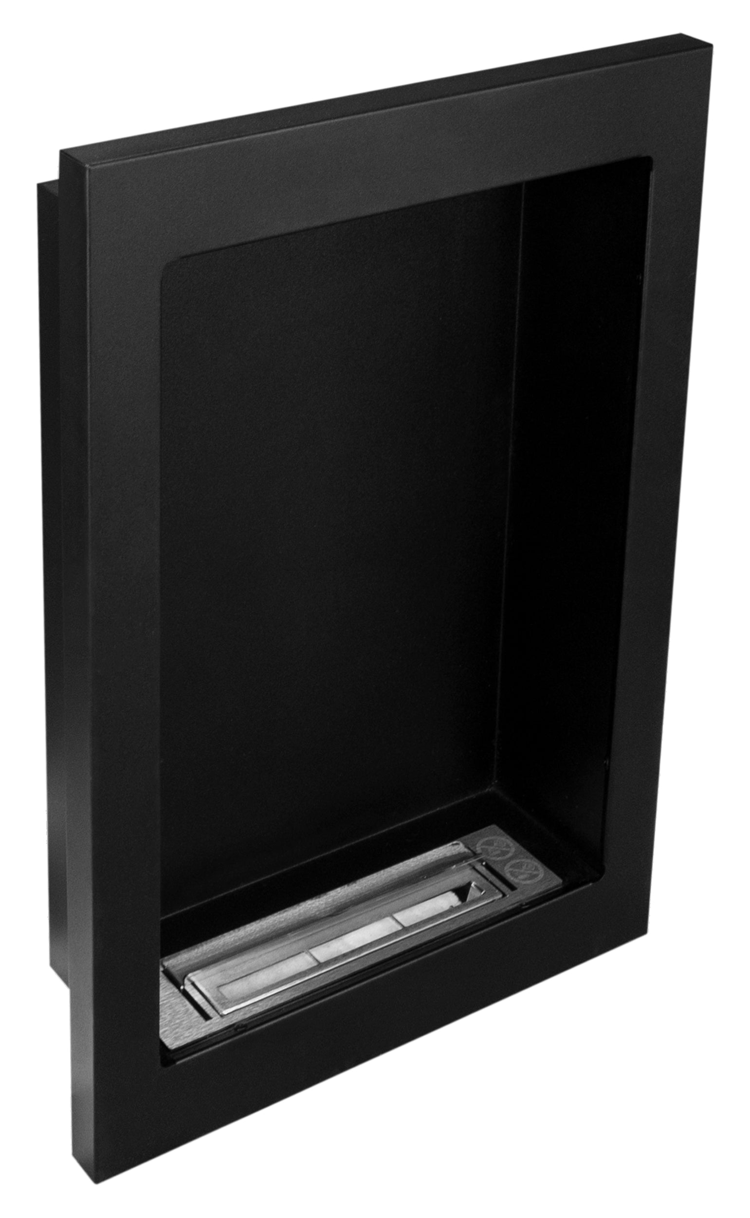 Biokominek wiszący z możliwością zabudowy Diverall 61x39 cm czarna stal
