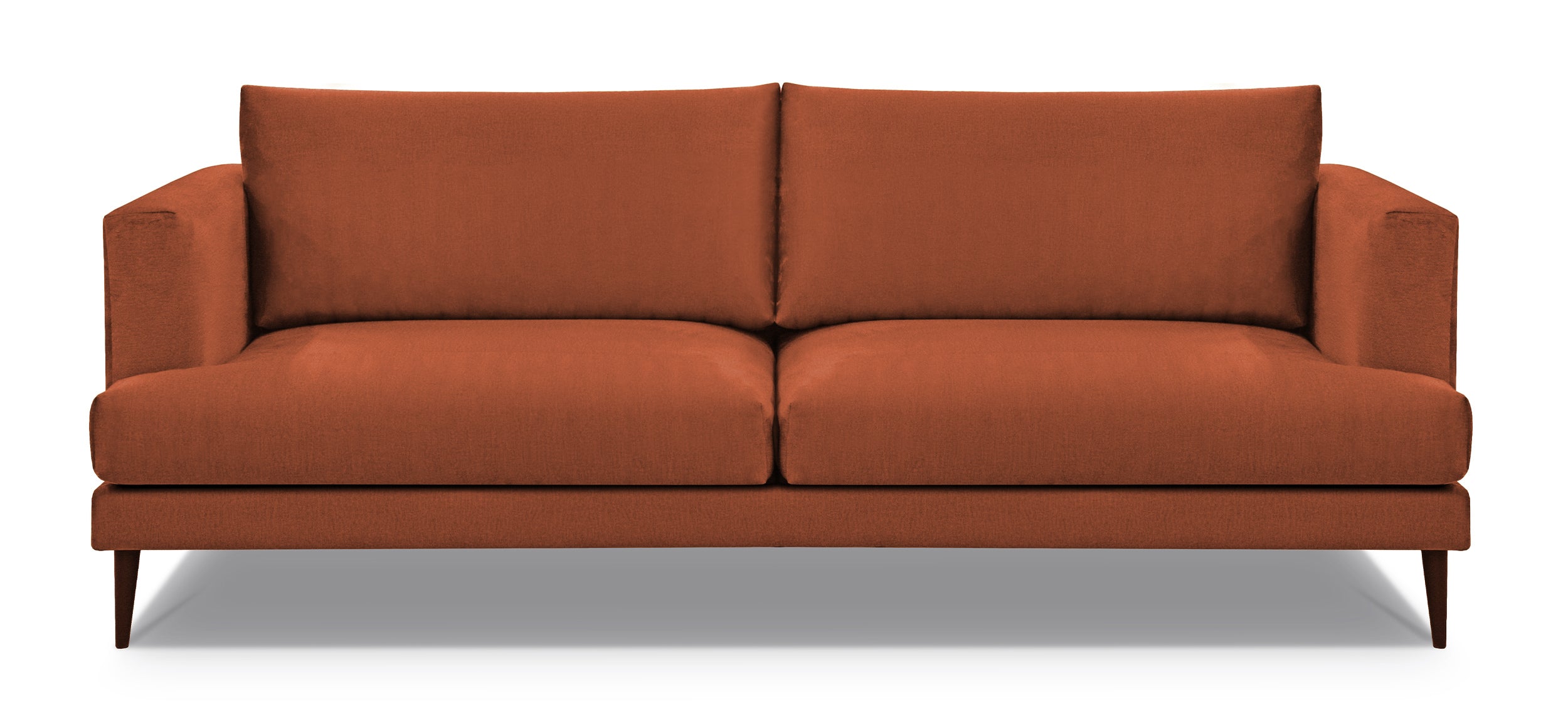 Sofa dwuosobowa Dragato miedziana welur