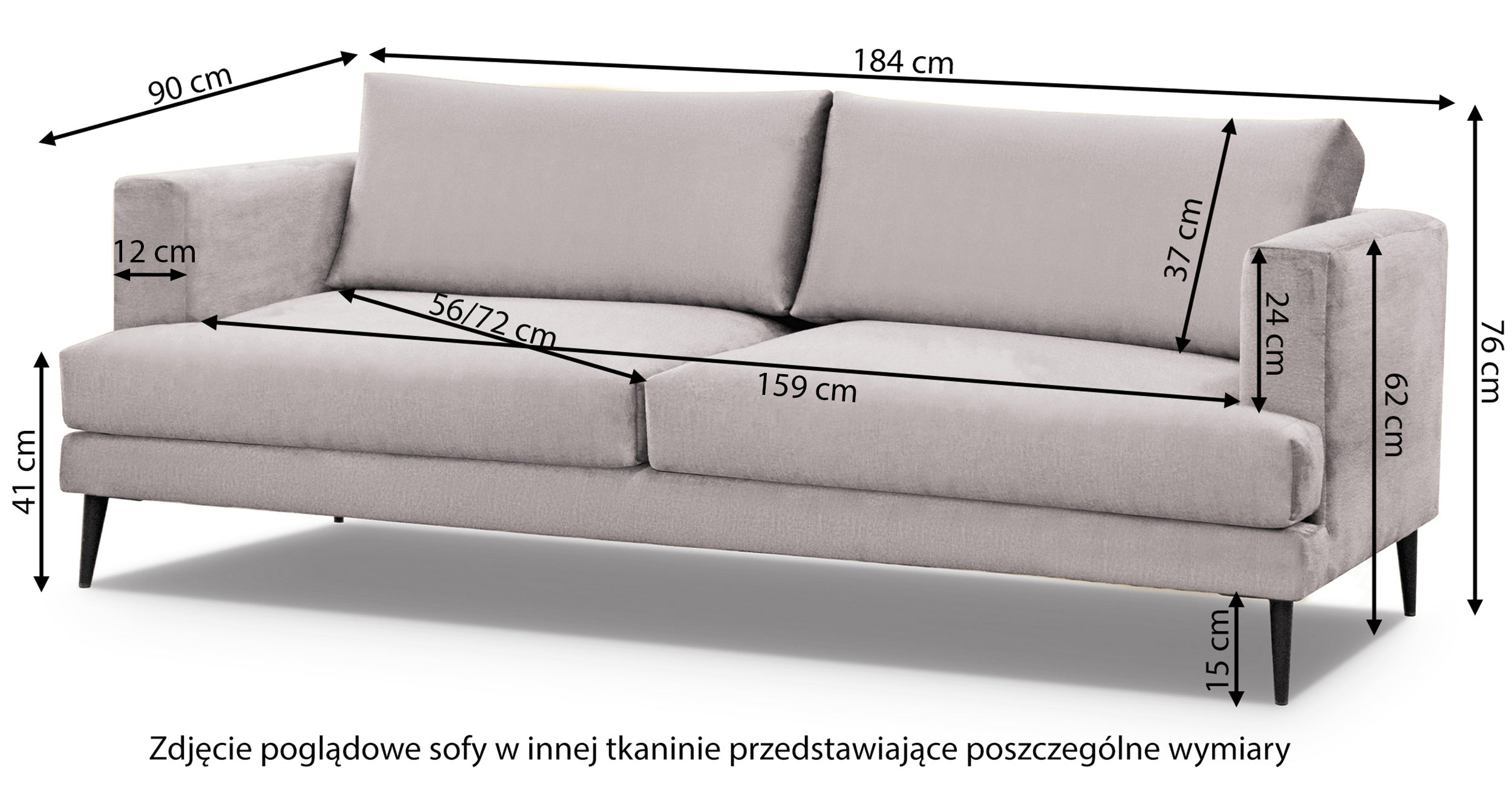 Sofa dwuosobowa Dragato miedziana welur