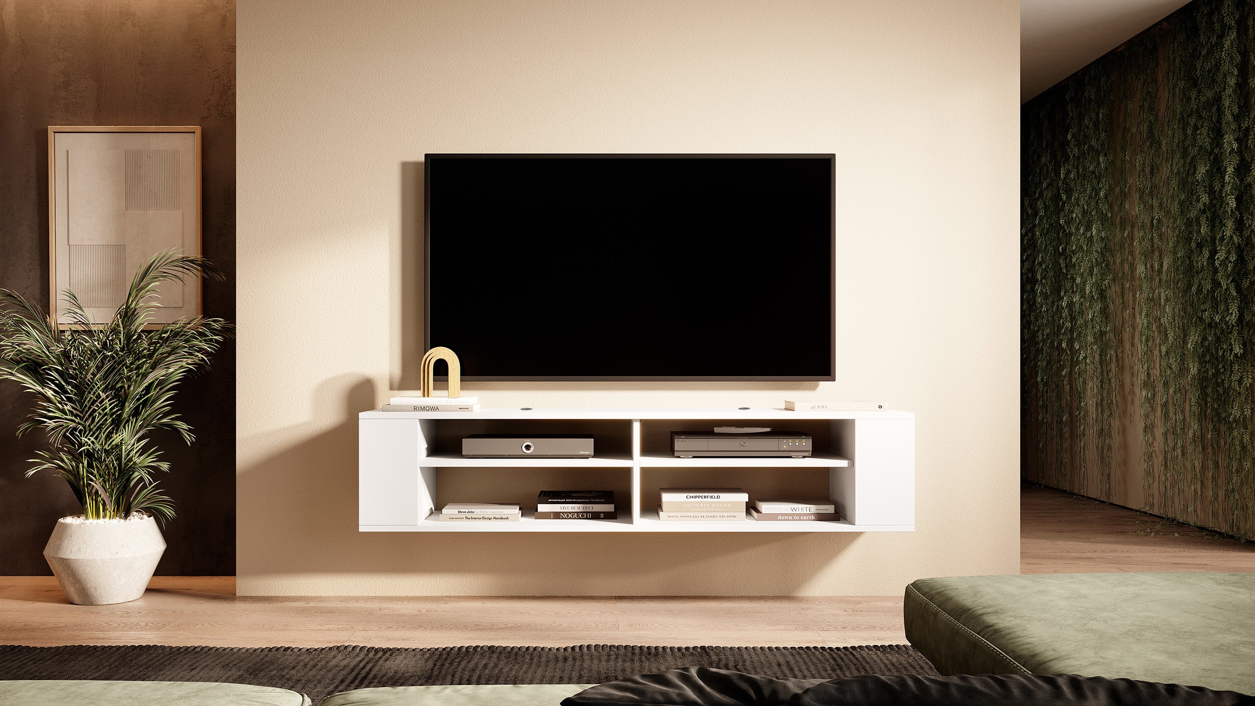 Szafka RTV Wall 140 cm Biały