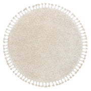 Dywan Berber ⌀120 cm kremowy