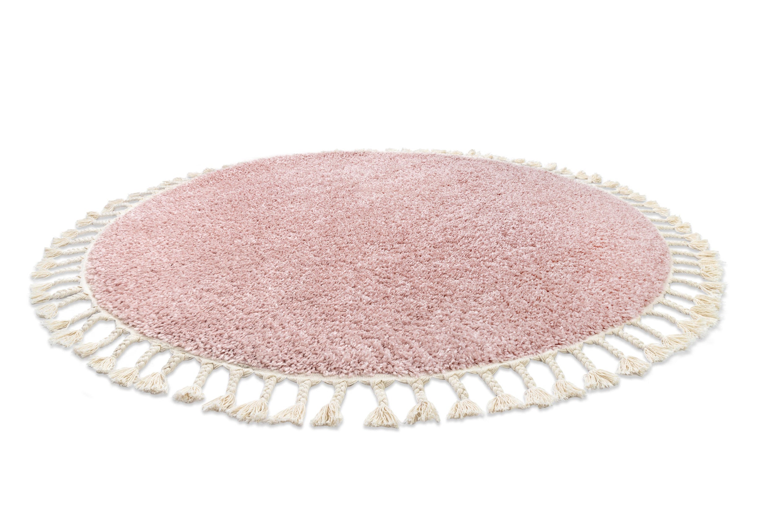 Dywan Berber ⌀120 cm różowy
