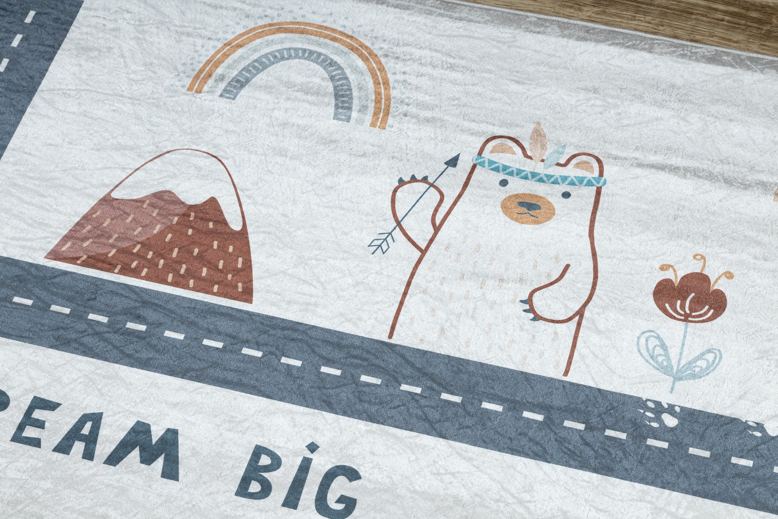 Dywan dziecięcy łatwoczyszczący Bambino 140x200 cm biały