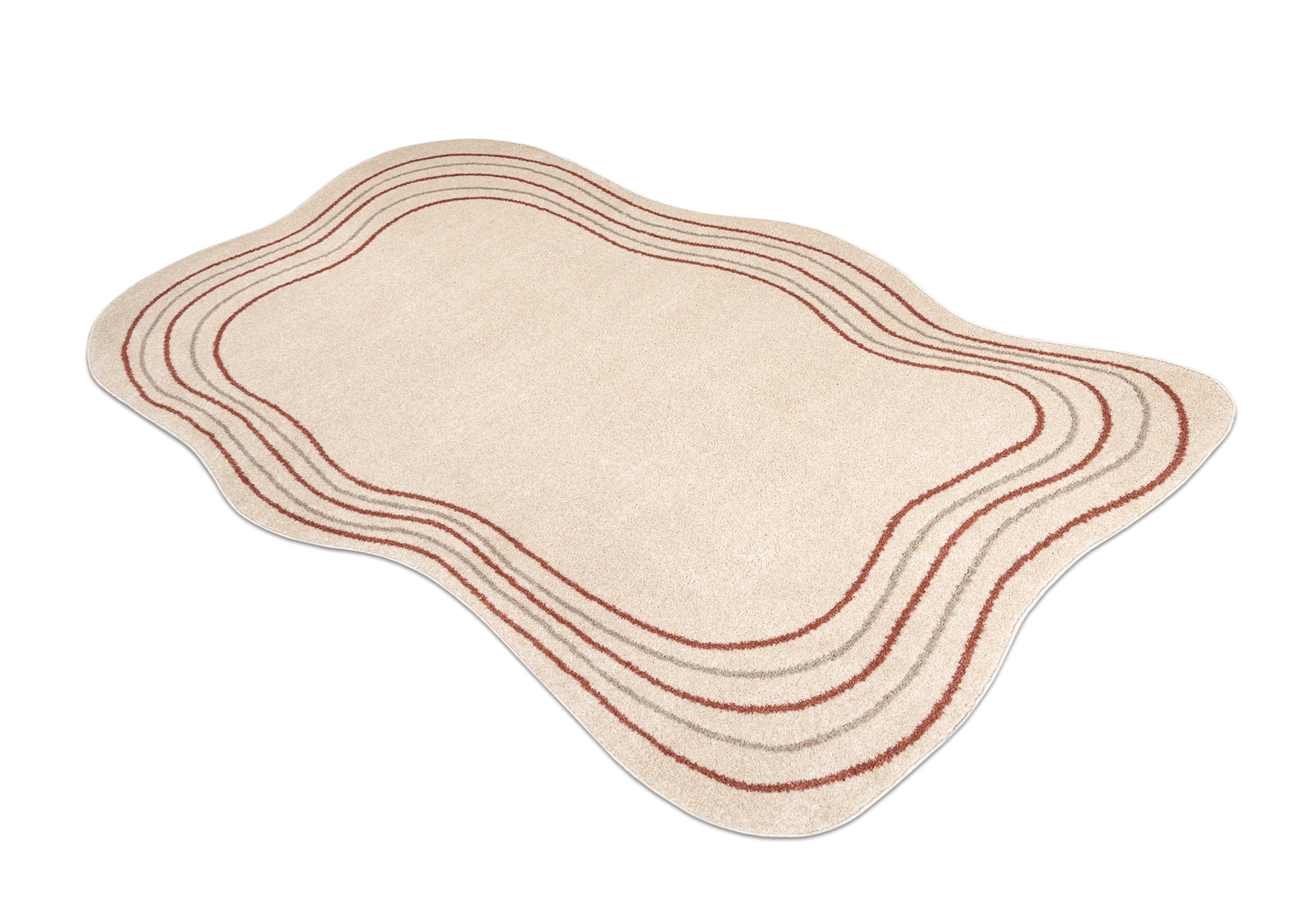 Dywan Fusion 200x290 cm krem / terakota nieregularny