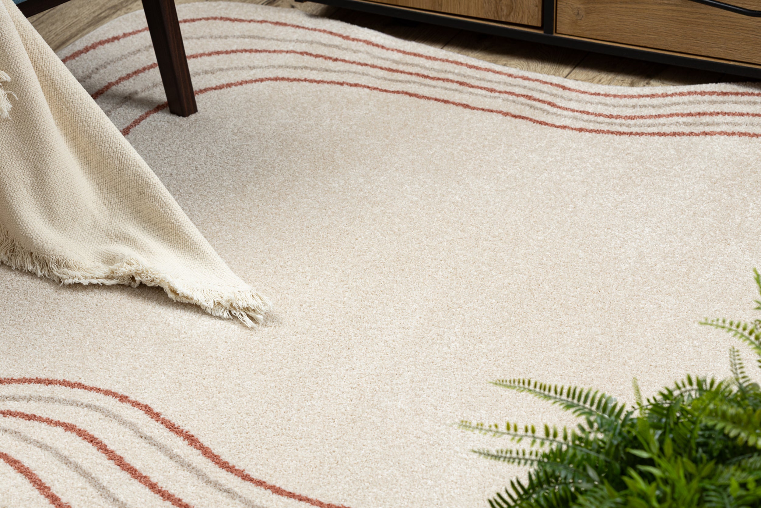 Dywan Fusion 200x290 cm krem / terakota nieregularny