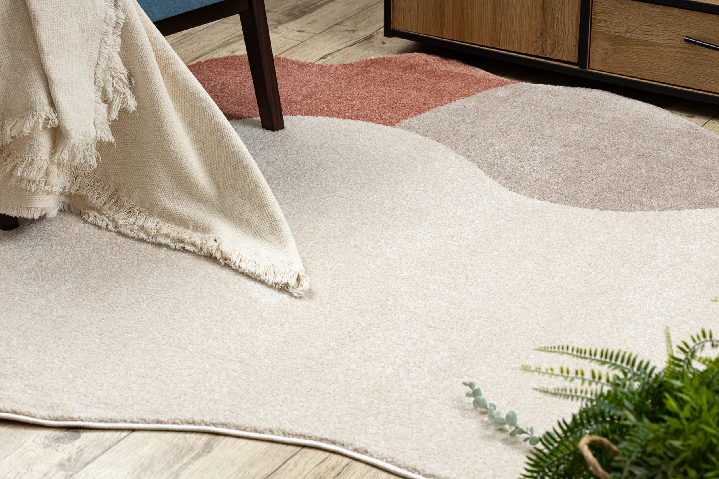 Dywan Fusion 200x290 cm krem / terakota