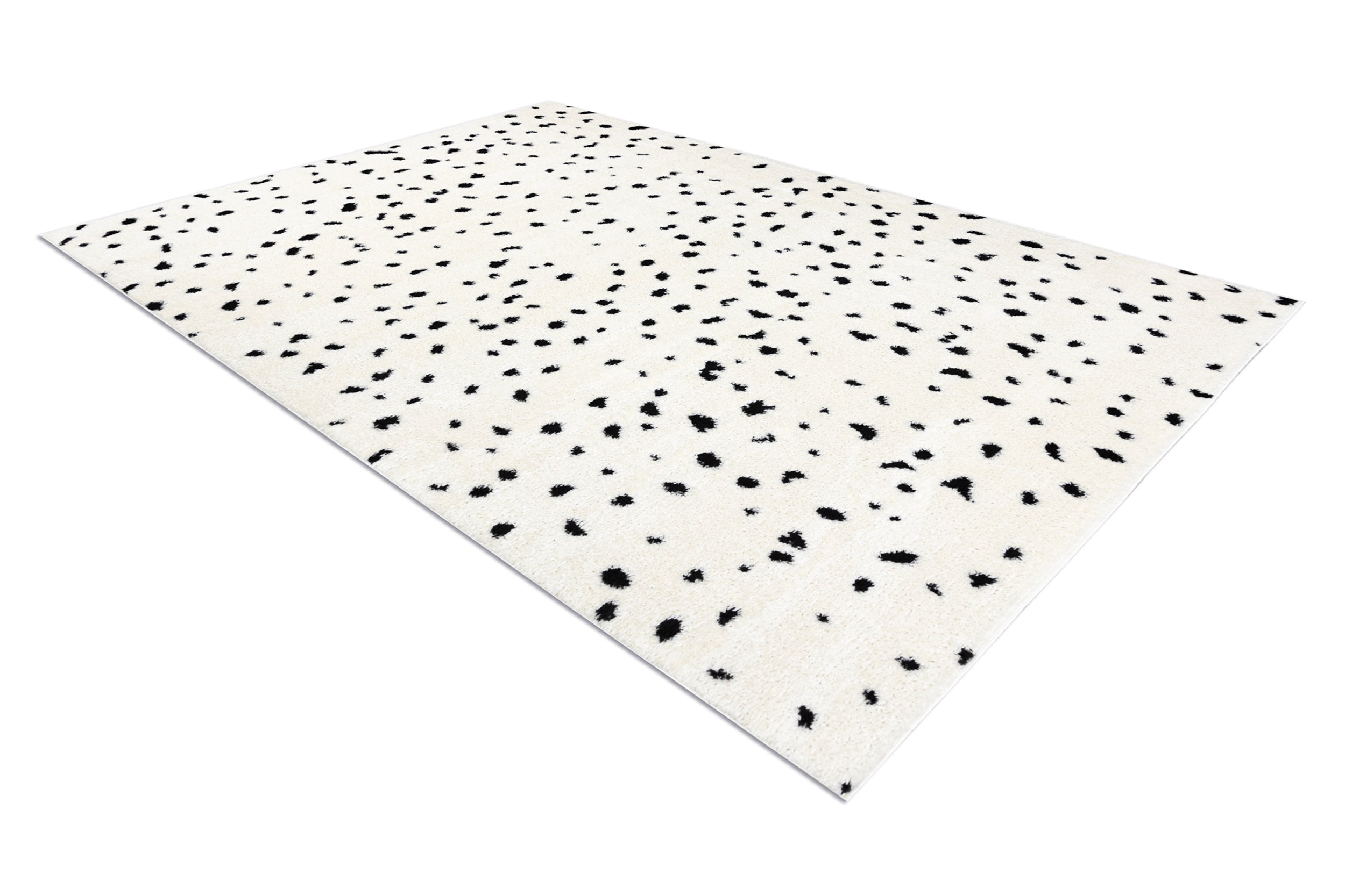 Dywan Mode 160x220 cm krem / czarny kropki