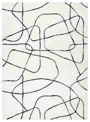 Dywan Mode 160x220 cm krem / czarny abstrakcja