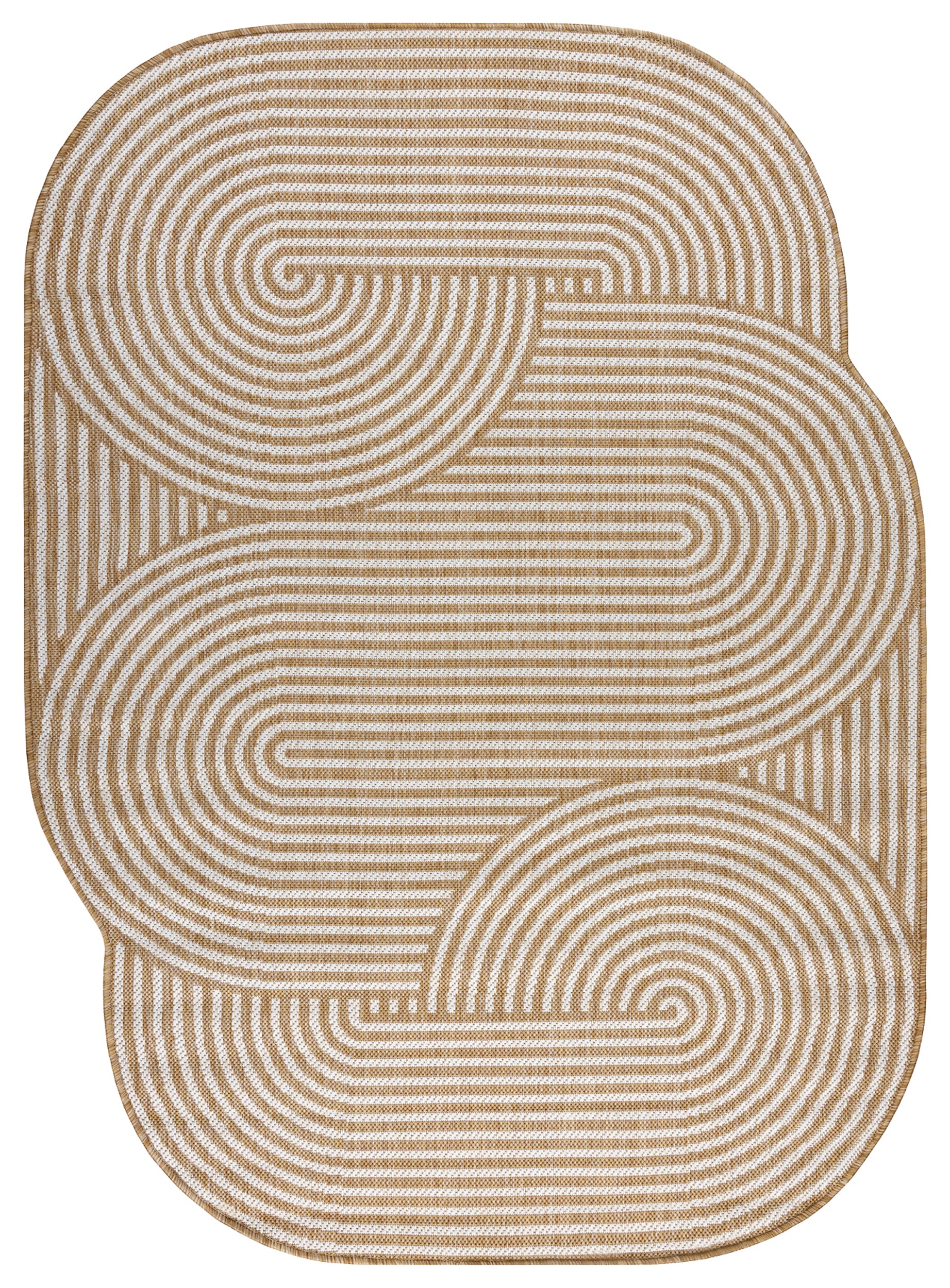 Dywan zewnętrzny Organic 120x170 cm krem / beż nieregularny