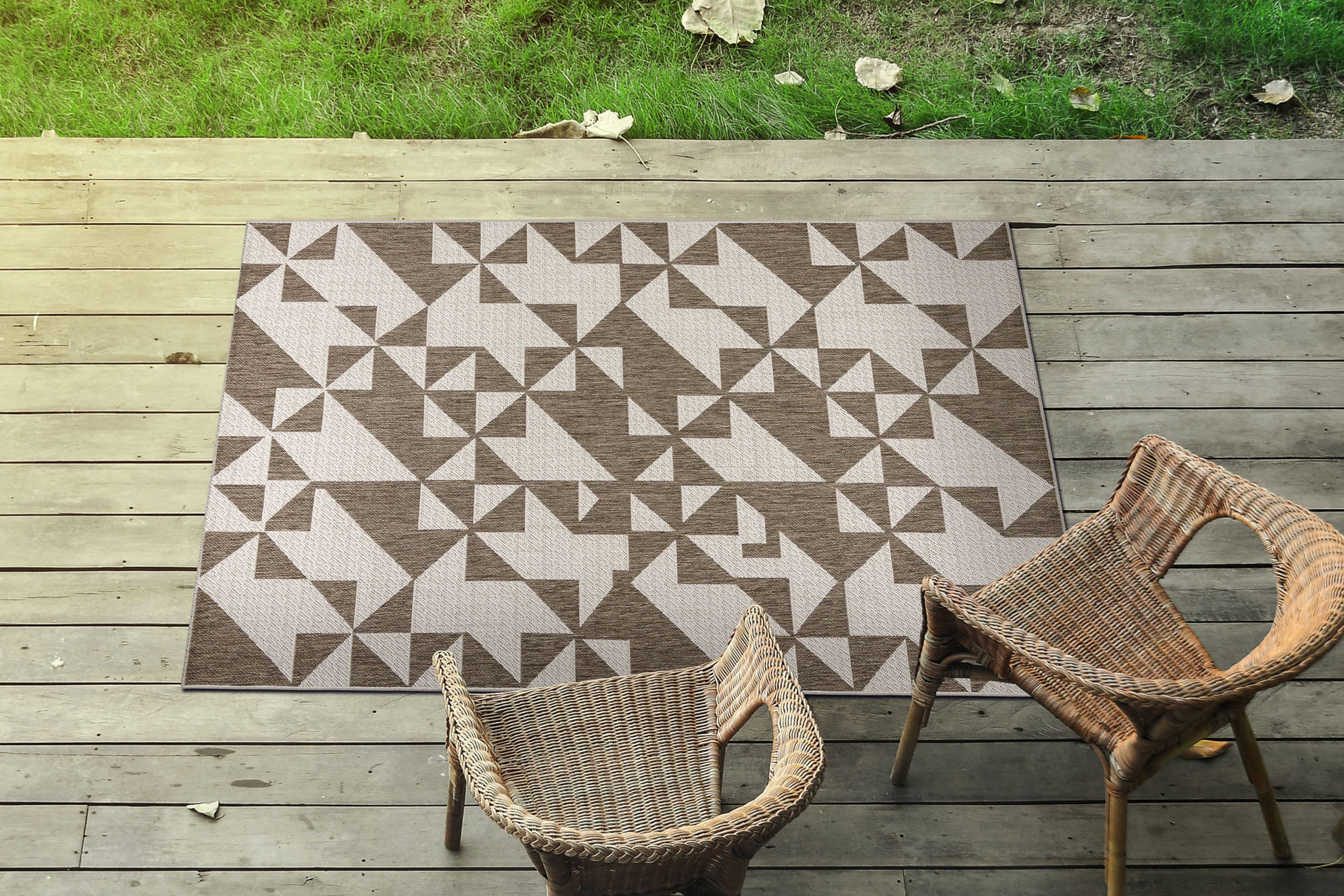 Dywan zewnętrzny Floorlux 120x170 cm taupe