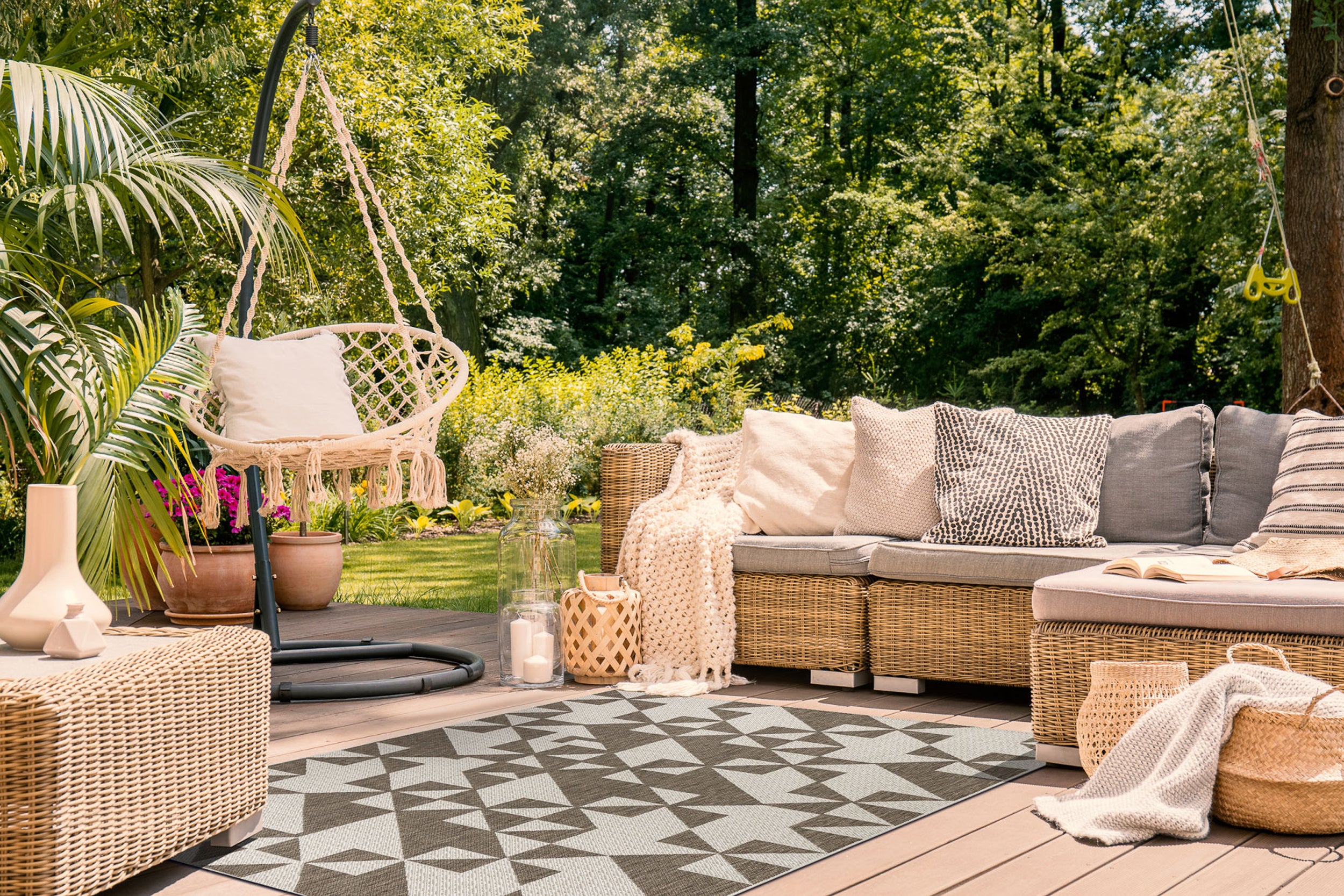 Dywan zewnętrzny Floorlux 120x170 cm taupe