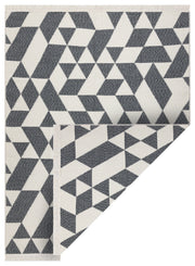 Dywan Twin 140x190 cm antracyt / krem geometryczny