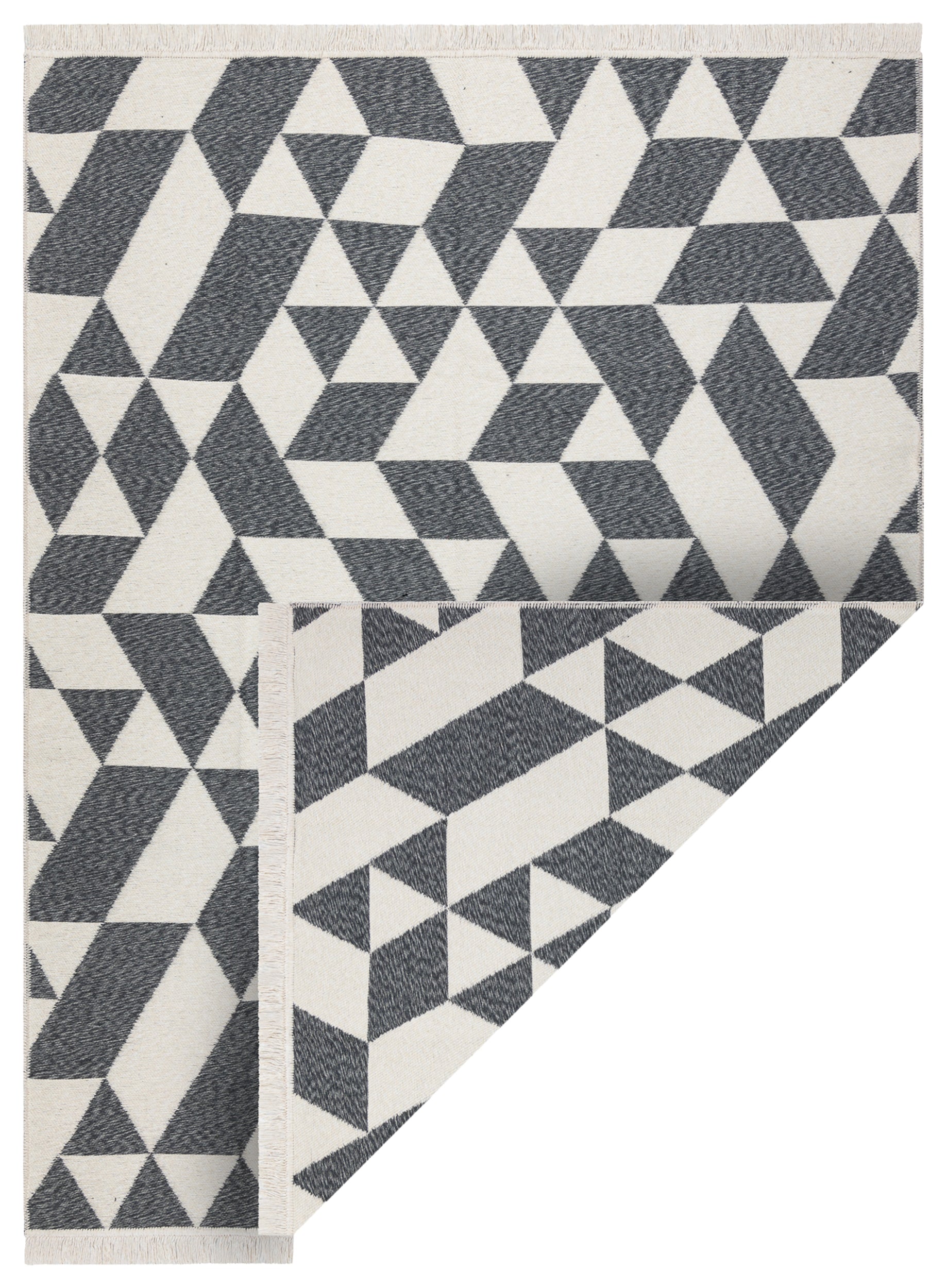 Dywan Twin 140x190 cm antracyt / krem geometryczny