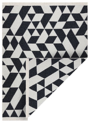Dywan Twin 140x190 cm czarny / krem geometryczny