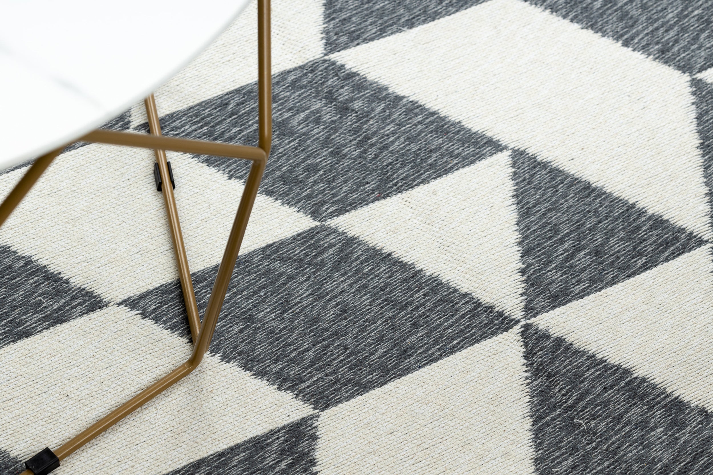 Dywan Twin 160x220 cm antracyt / krem geometryczny
