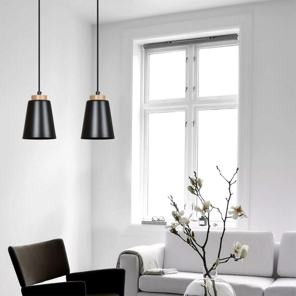 Lampa wisząca Montieri czarna x2
