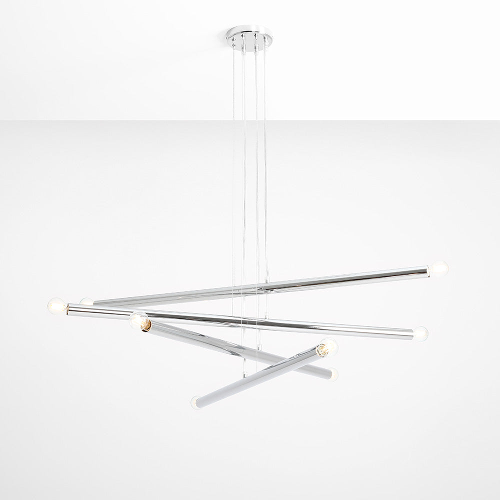 Lampa wisząca Assilves x8 srebrna