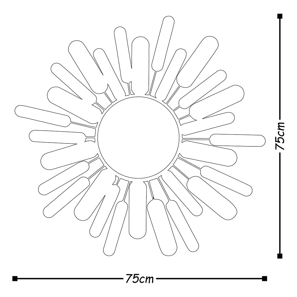 Lustro Selassie 75 cm wielokolorowe