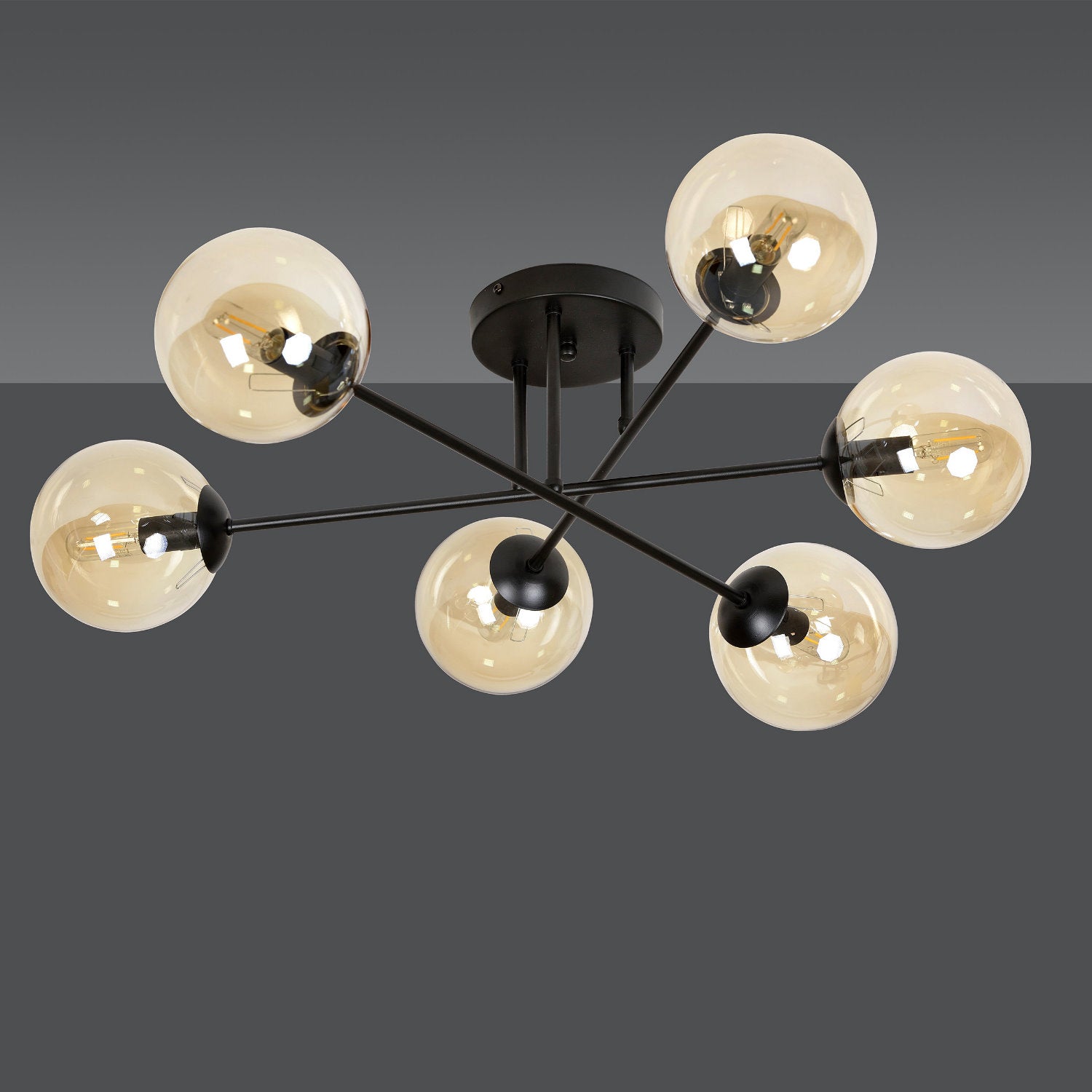 Lampa sufitowa Minturno miodowa x6