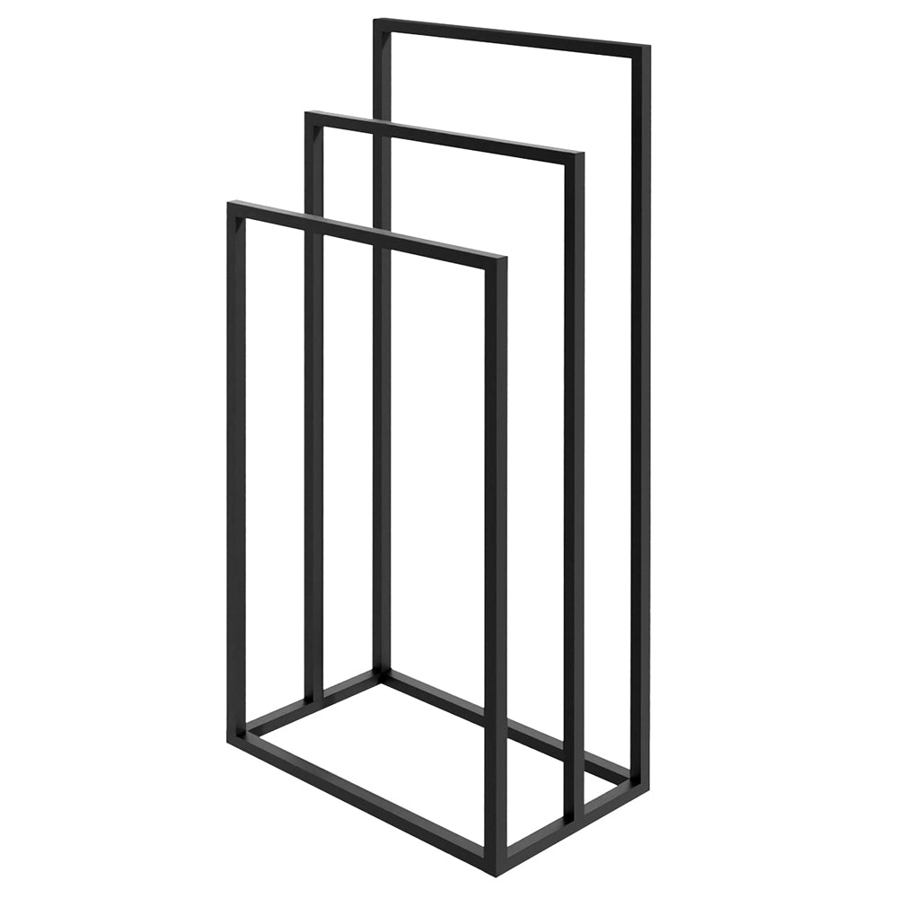 Wieszak na ręczniki Leifers stojący czarny 60x30x90 cm