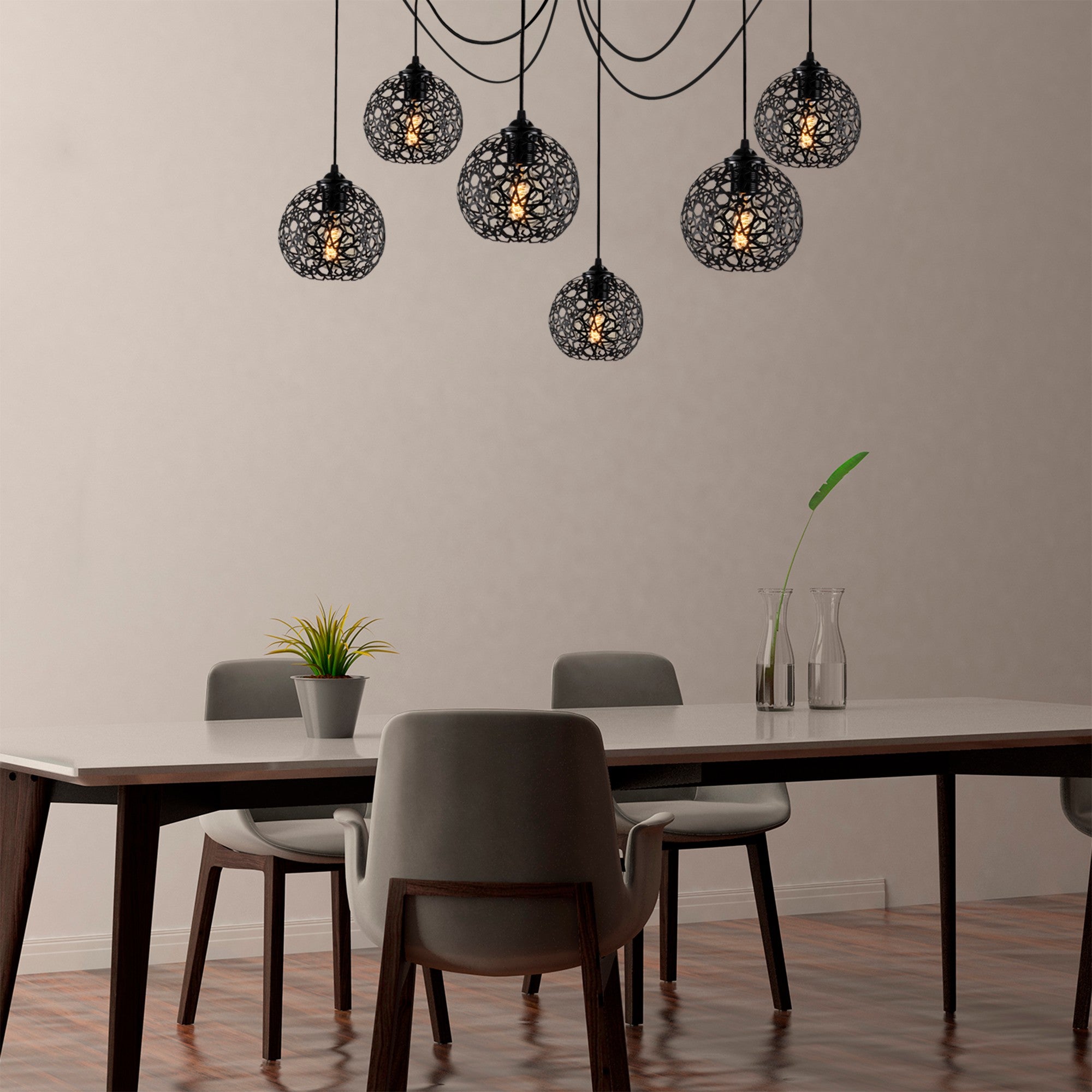 Lampa wisząca pająk Voweep czarna