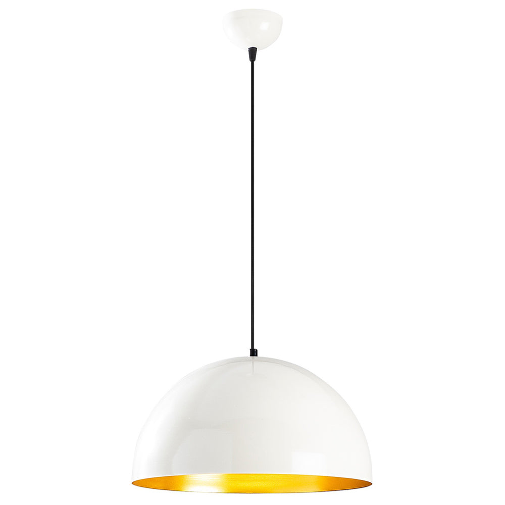Lampa wisząca Theyro półokrągła średnica 40 cm biała