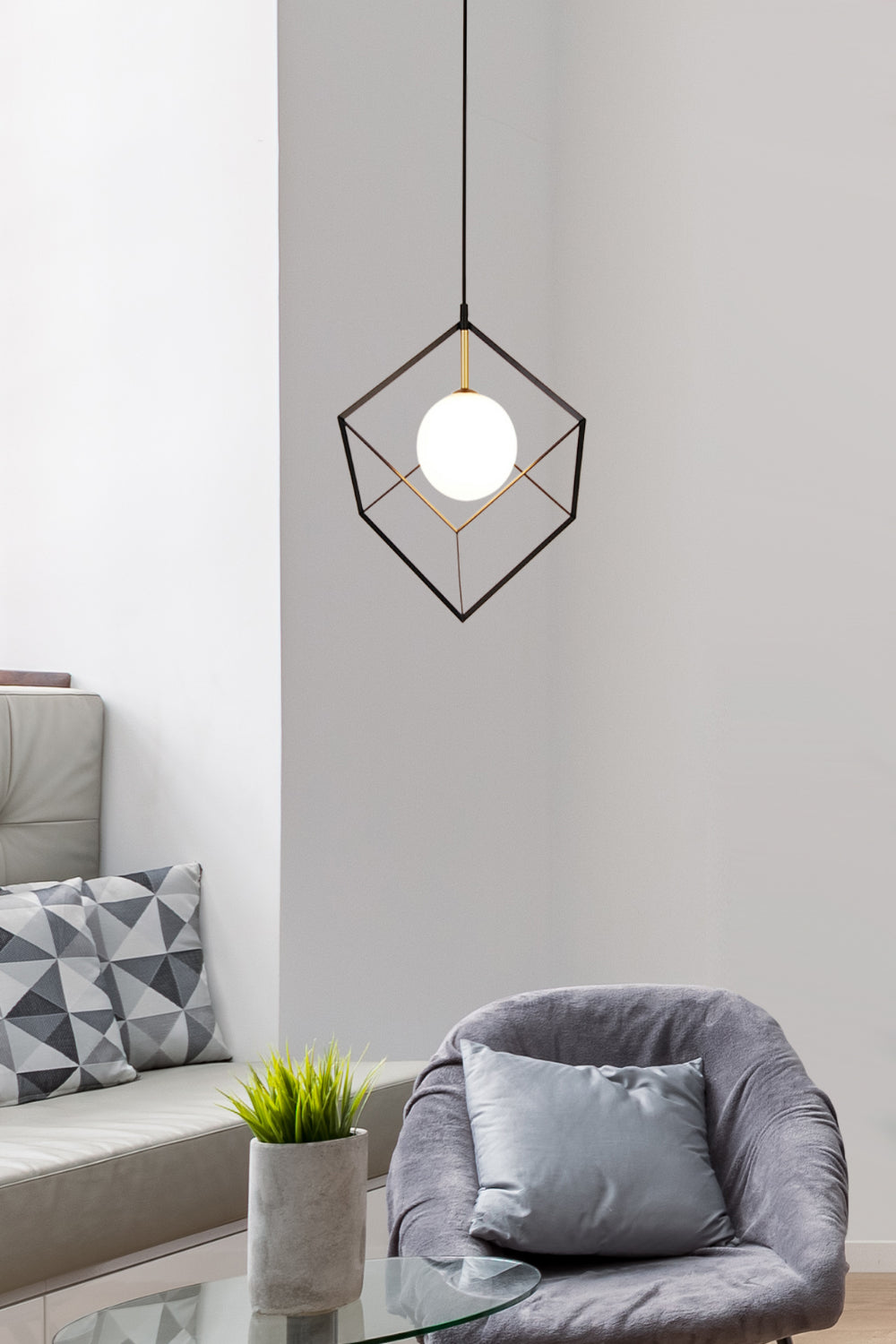 Lampa wisząca Erlanti 20x20 cm
