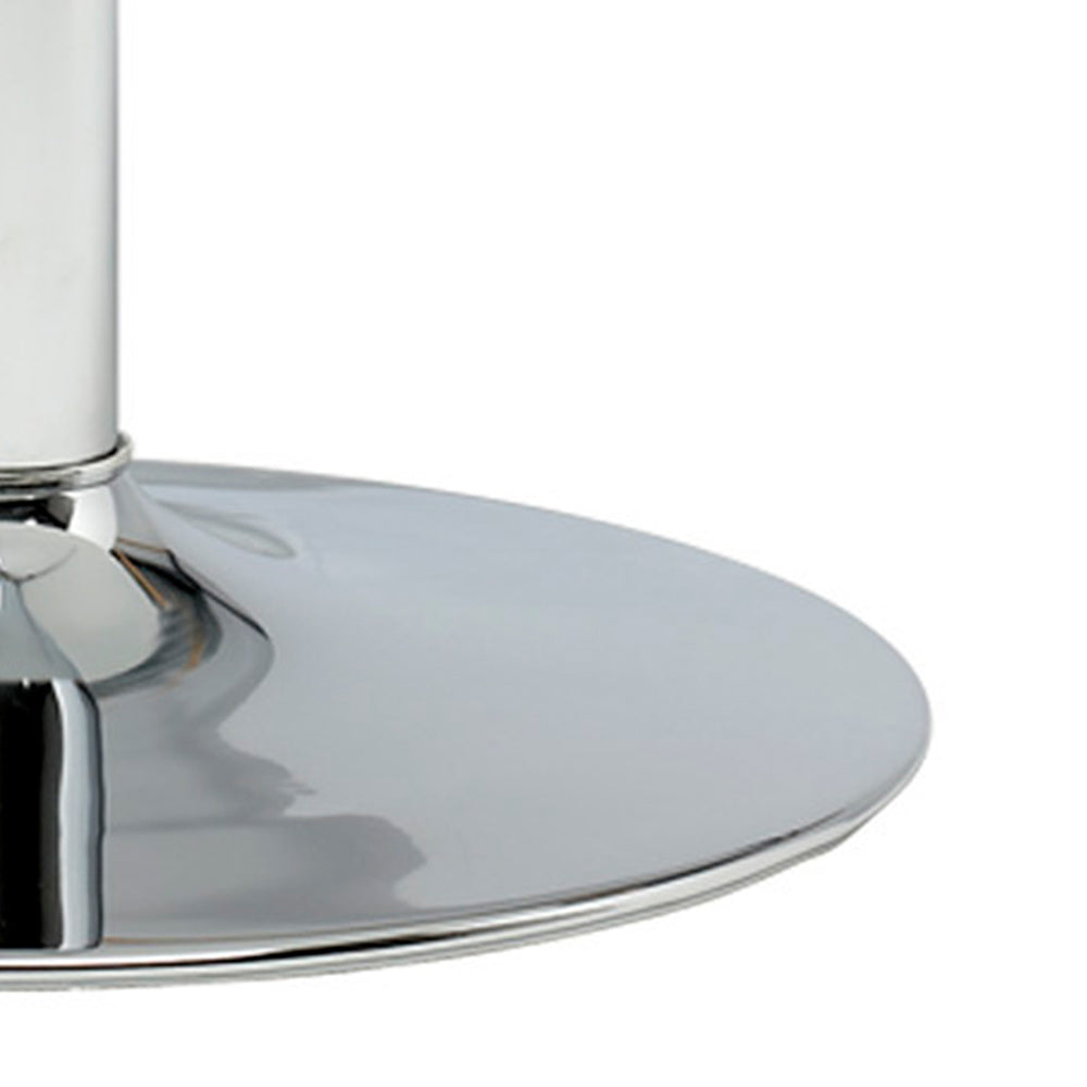 Stół okrągły Balsamita średnica 110 cm biały na chromowanej nodze