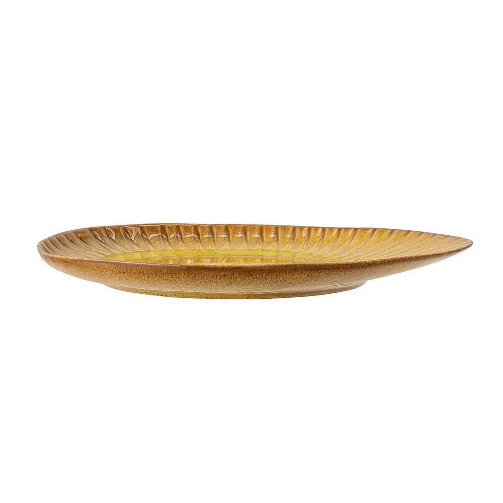 Talerz Virdin żółty z kamionki długość 34 cm