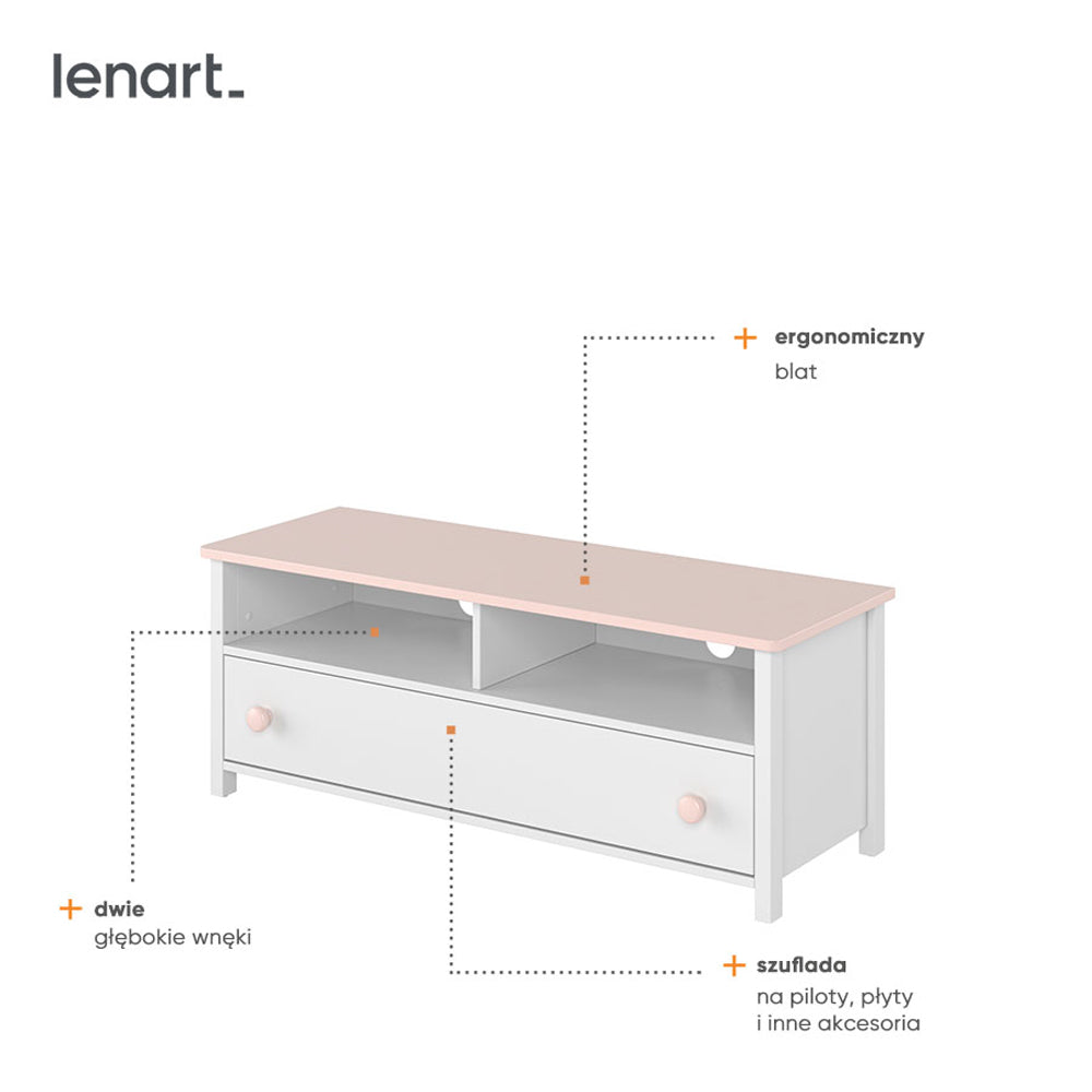 Szafka RTV Luna 120 cm z szufladą