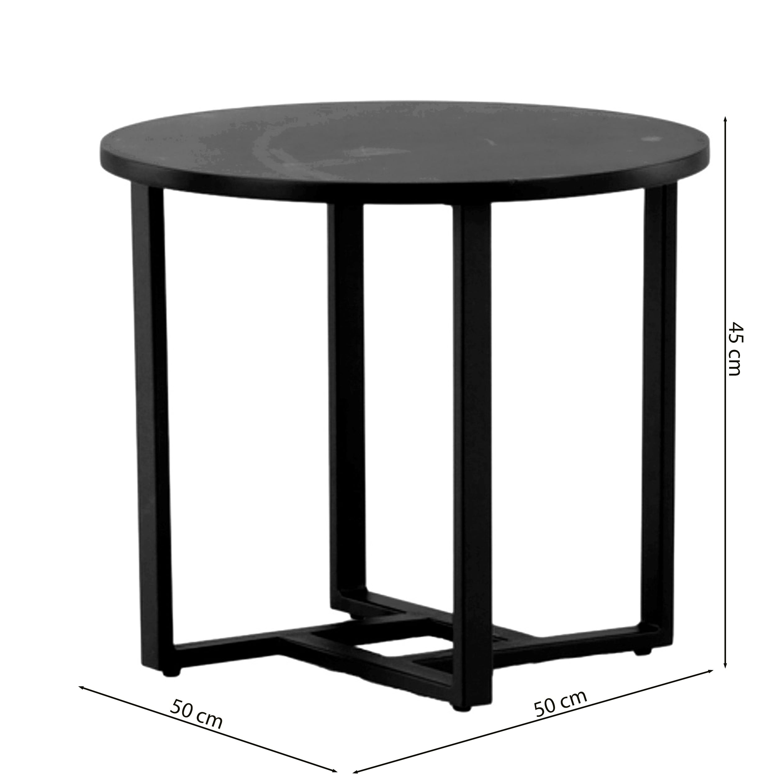 Stolik kawowy Culary okrągły średnica 50 cm czarny