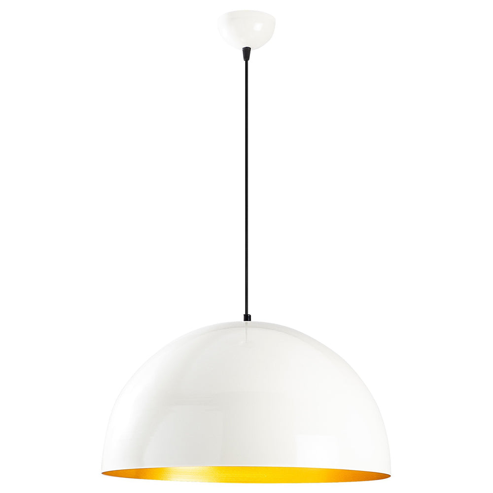 Lampa wisząca Theyro półokrągła średnica 50 cm biała