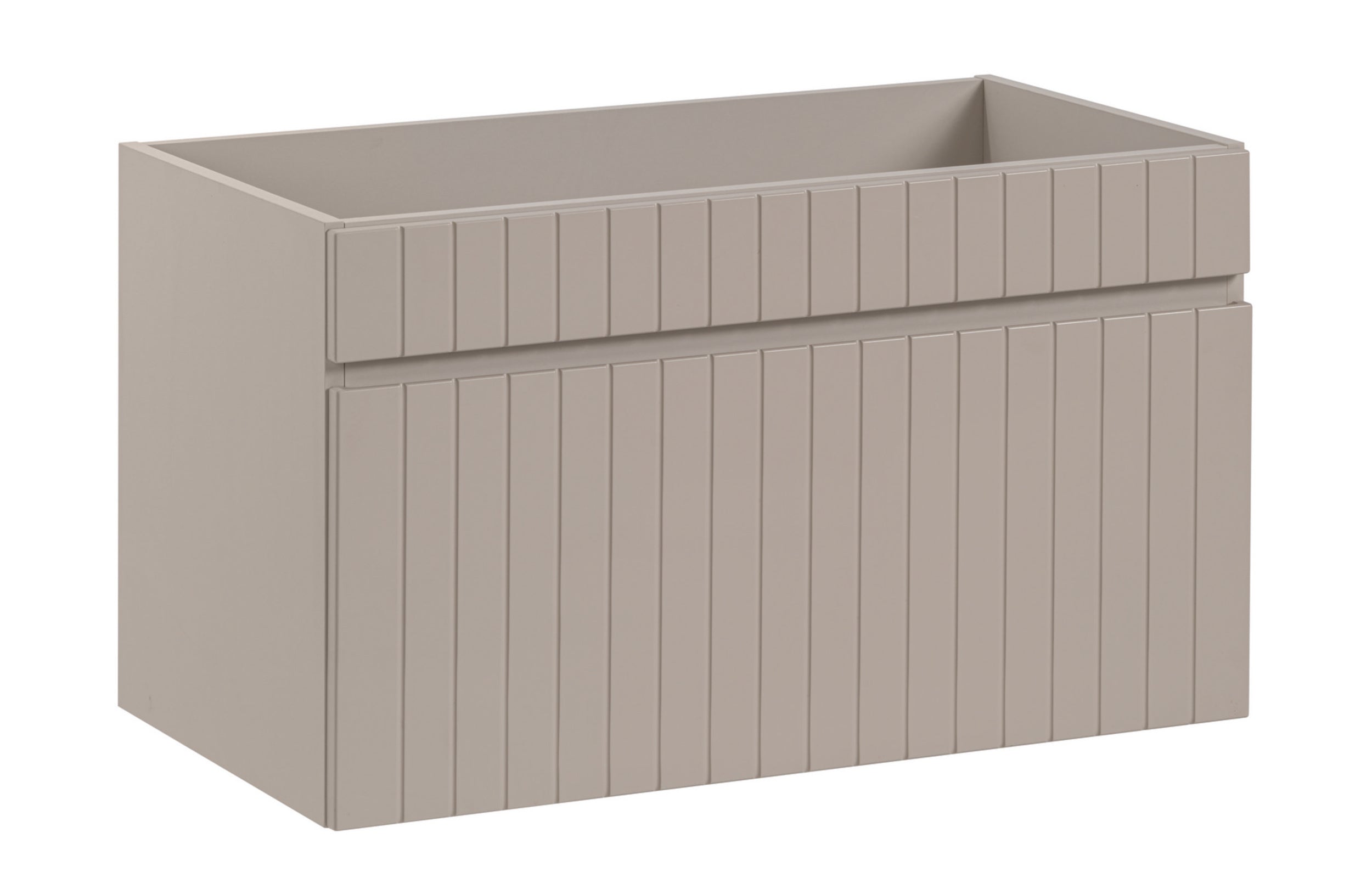 Szafka pod umywalkę Becialls 80 cm Beżowa z białym blatem