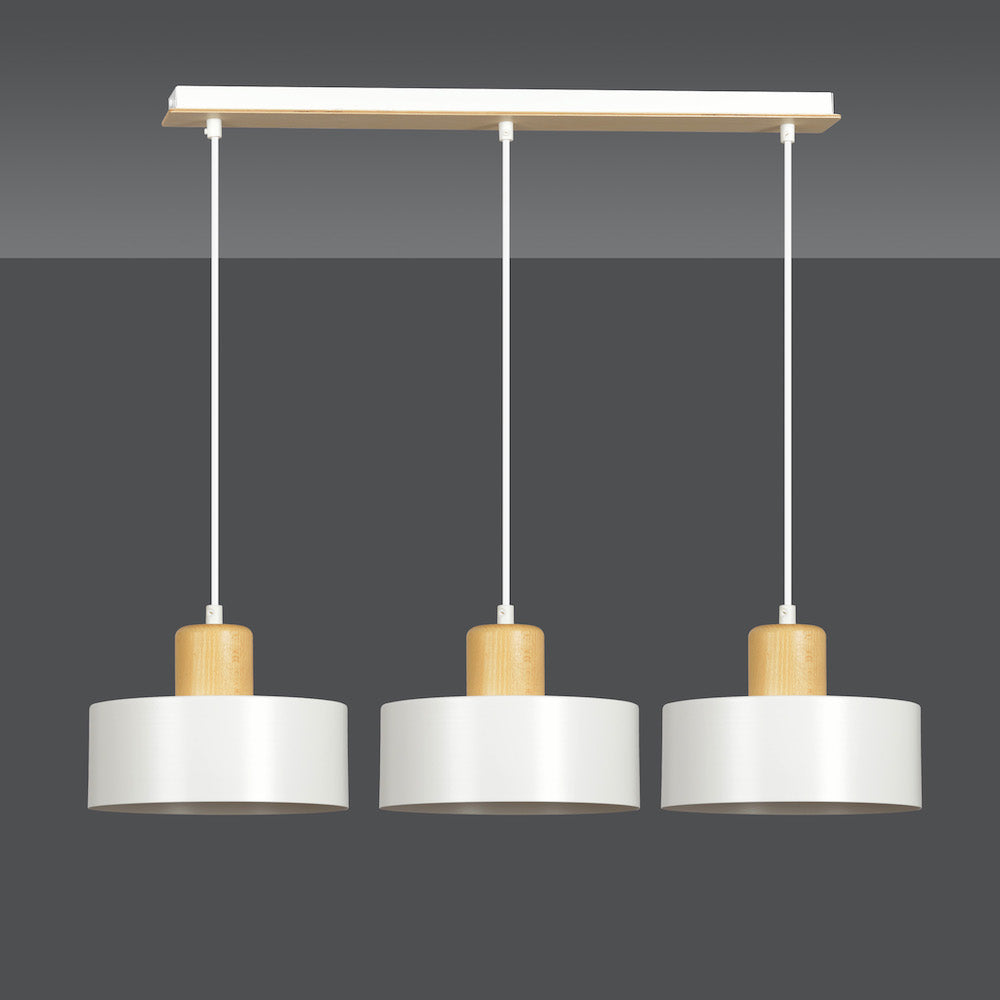 Lampa wisząca Torie x3 80 cm biała