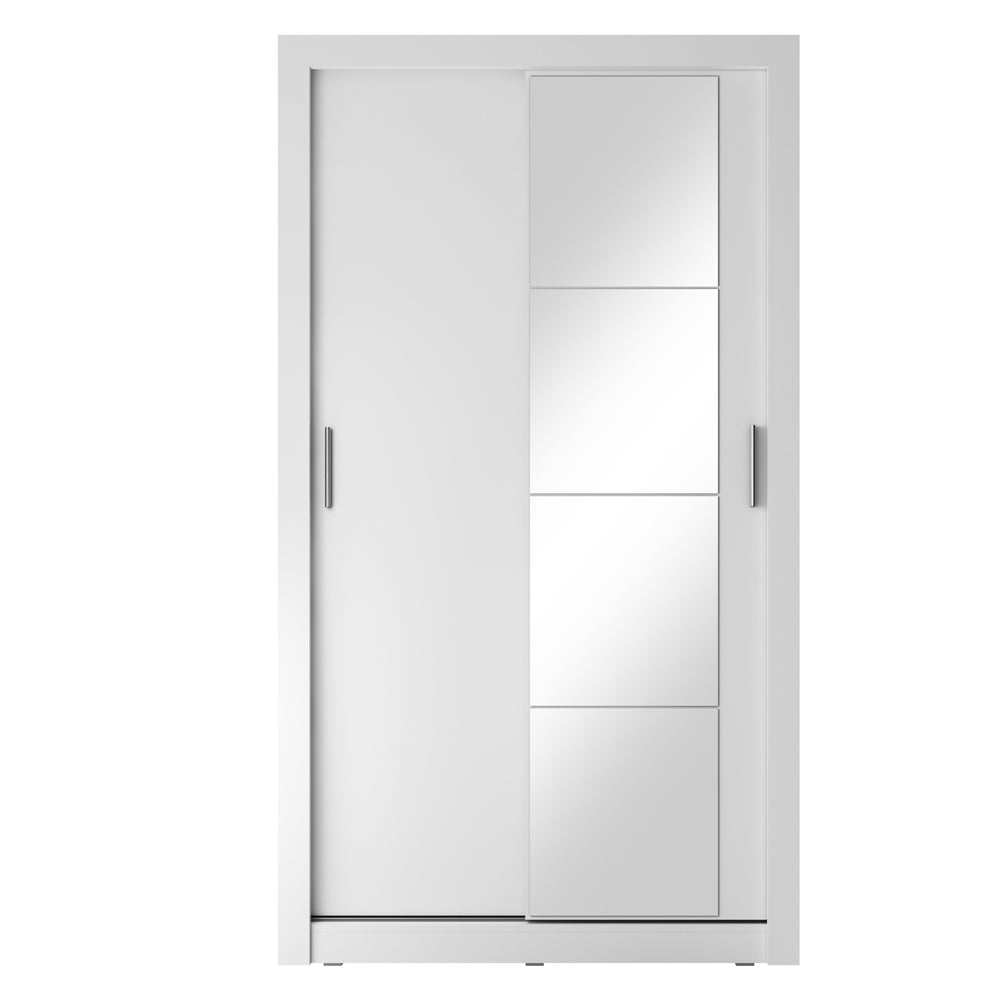 Szafa Arti 120 cm z jednym lustrem biała