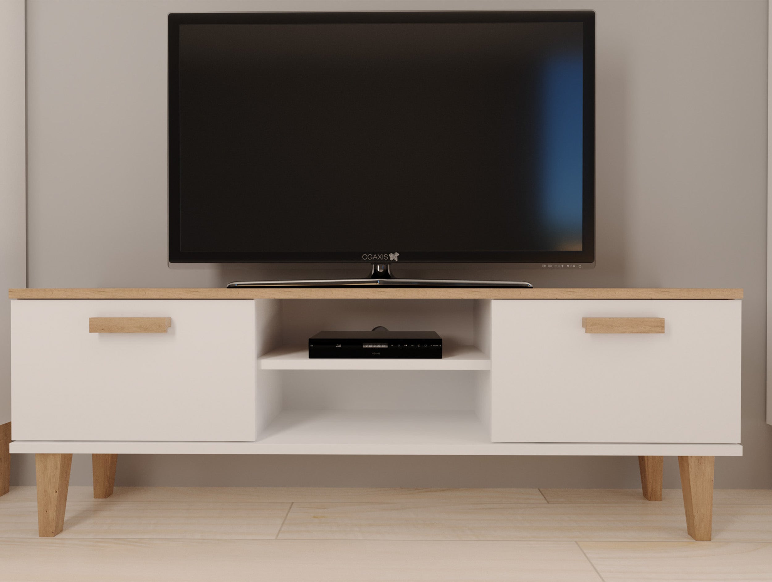 Szafka RTV Sakena 120 cm biała