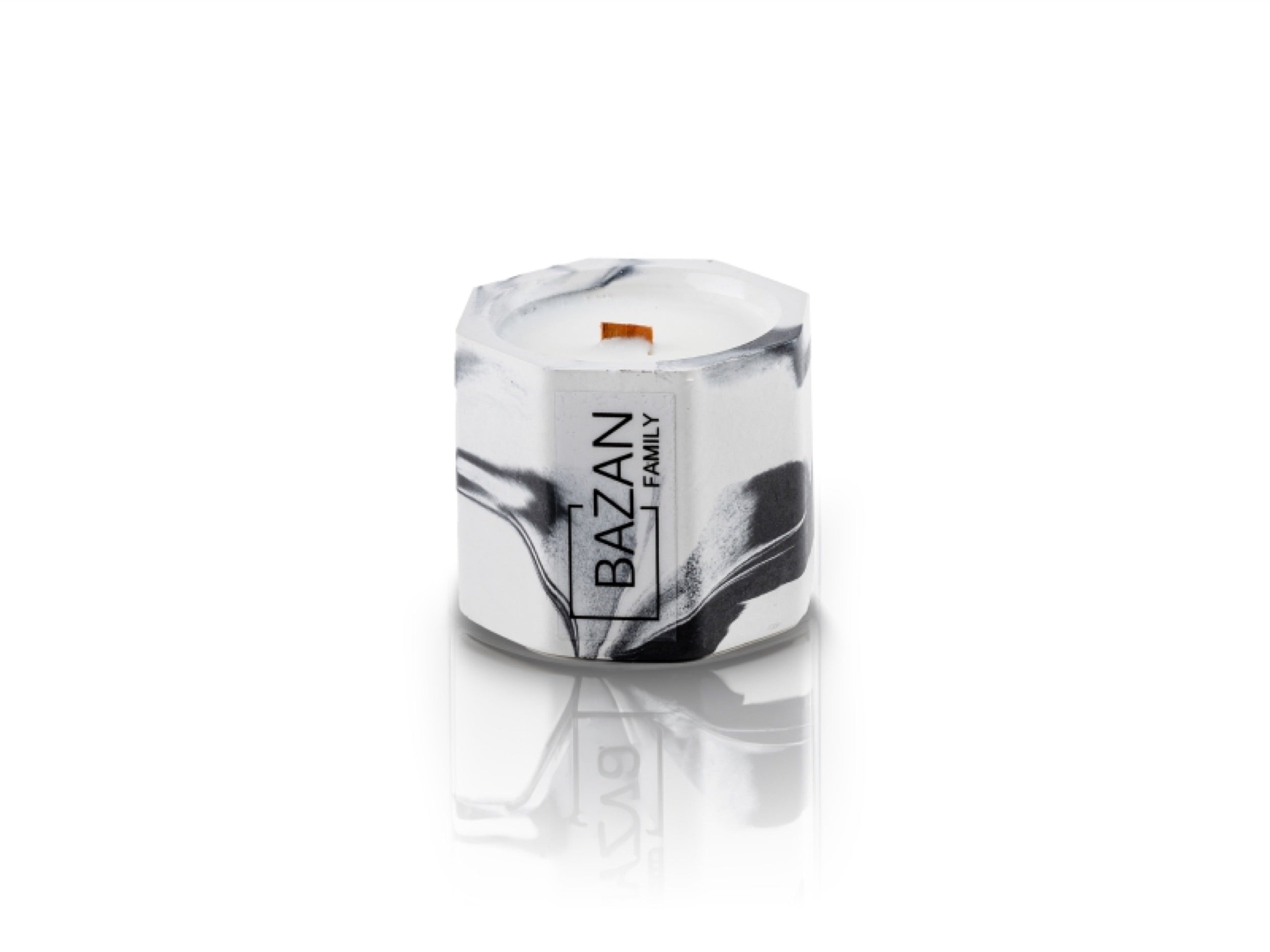 Świeca sojowa zapachowa Elli Tobacco & Vanilla 45 ml marmurowy gips