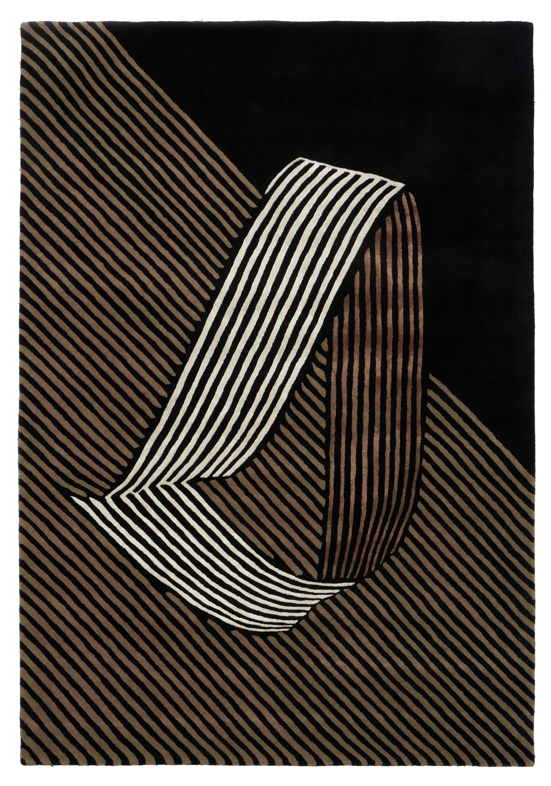 Dywan Emerald 160x230 cm z wełną brązowo-czarny