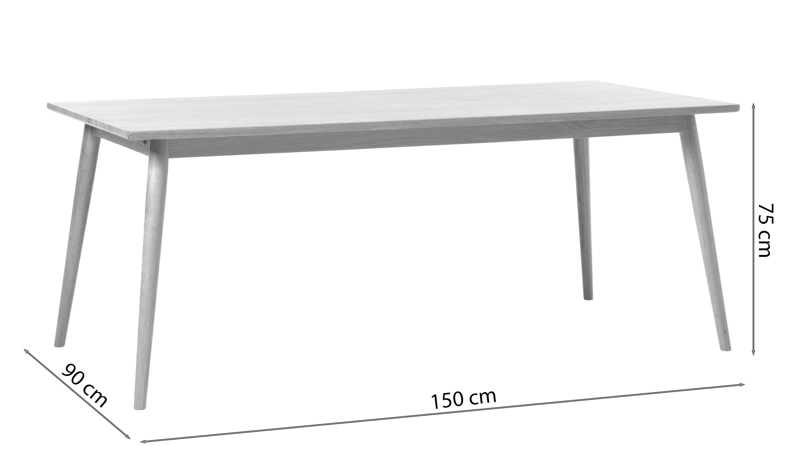 Stół do jadalni Visimmy 90x150 cm przyciemniony dąb