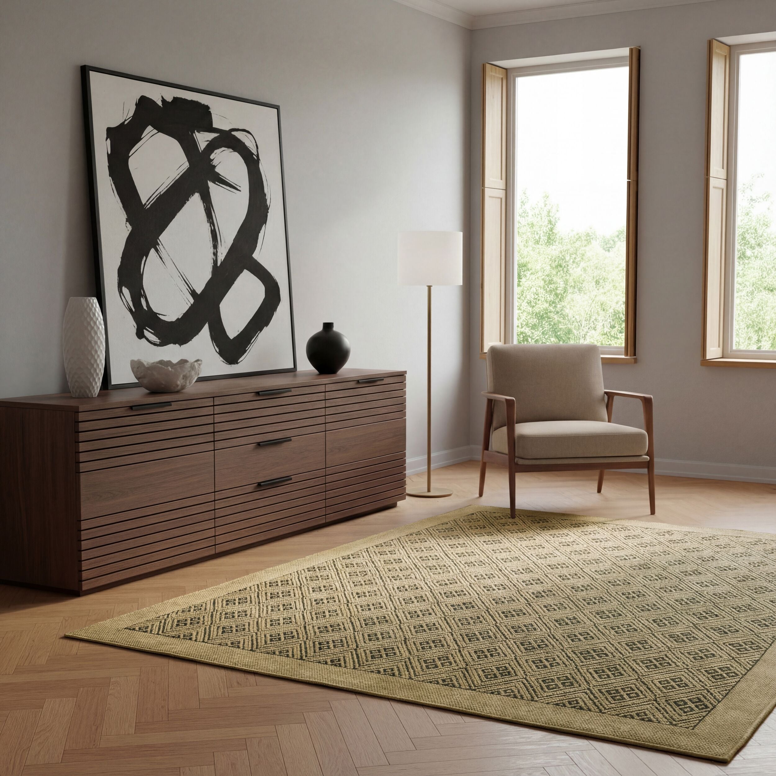 Dywan z jutą Mono Diamond 160x230 cm beżowy