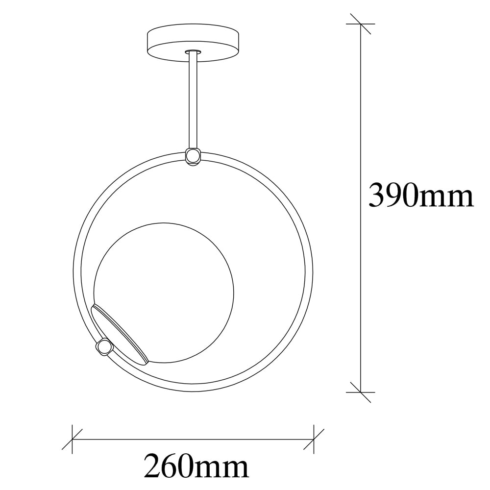 Lampa wisząca nowoczesna Solanum okrągła