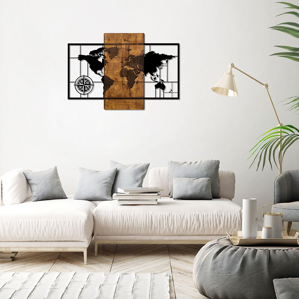 Dekoracja ścienna Philoress 58x85 cm orzech-czarna
