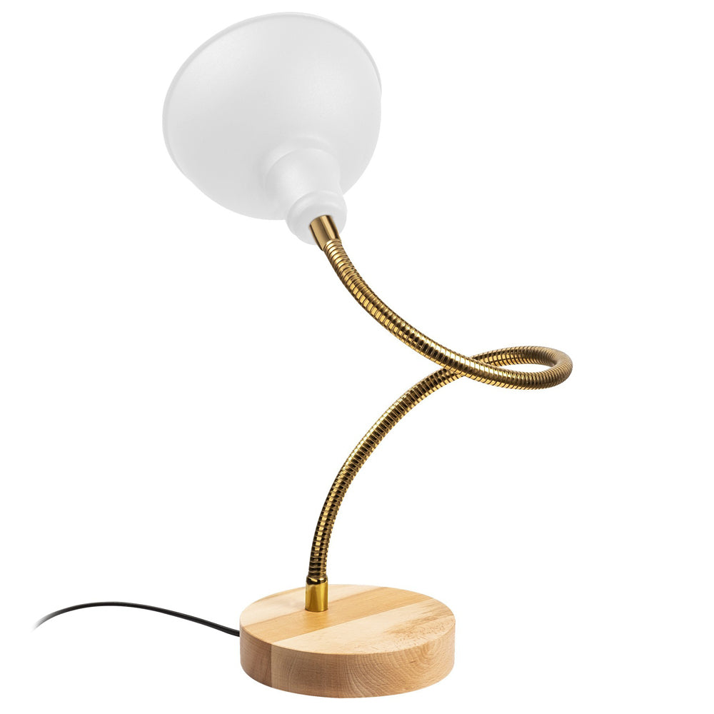 Lampa stołowa Pacquita z regulacją średnica 16 cm biała