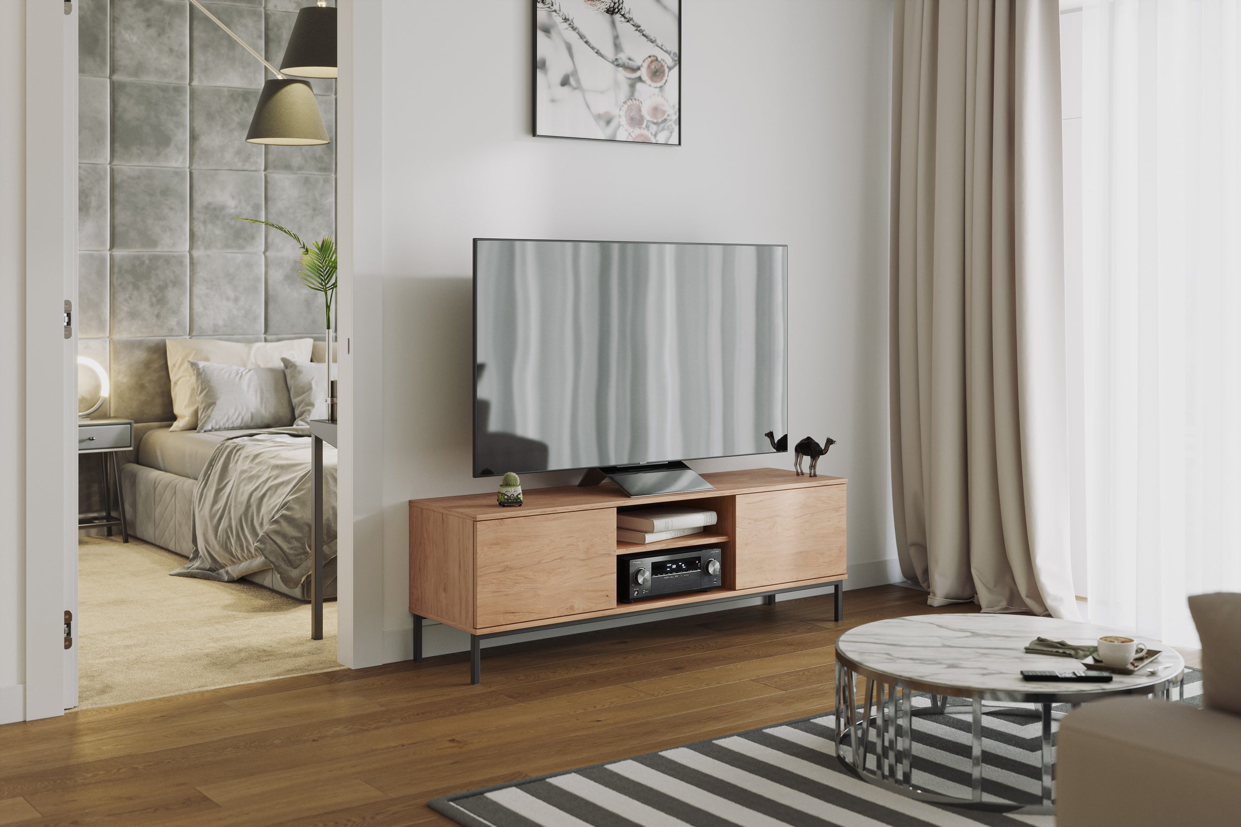Szafka RTV Perila 150 cm hikora